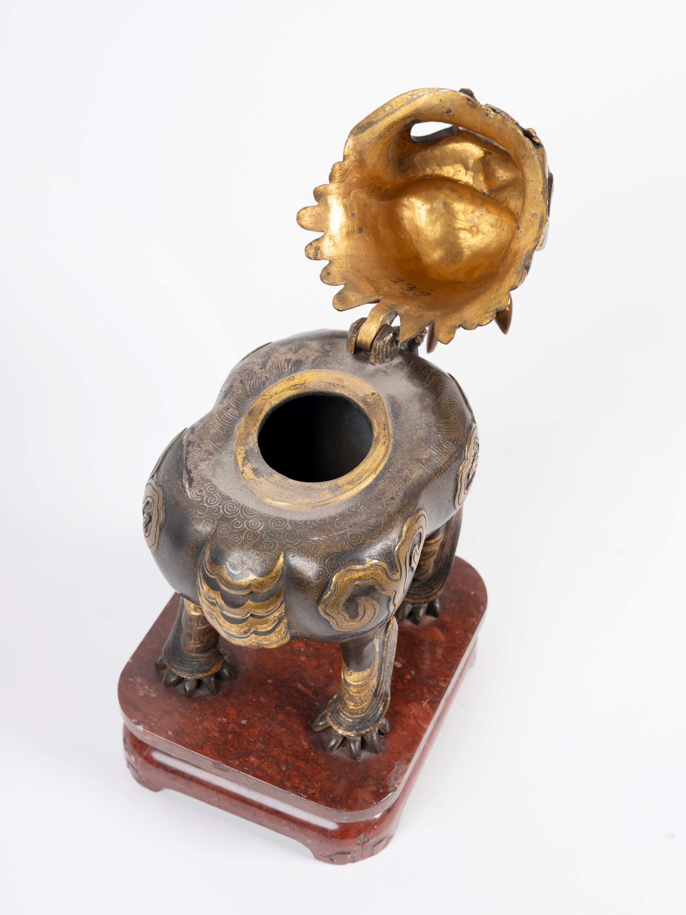 INCENSIERE IN BRONZO DORATO