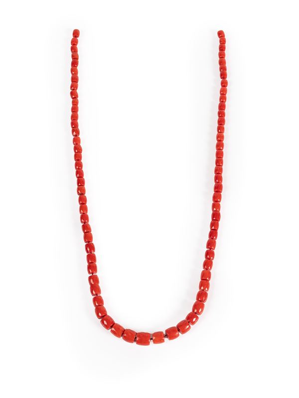 ☼A RED CORAL SARDINIAN NECKLACE