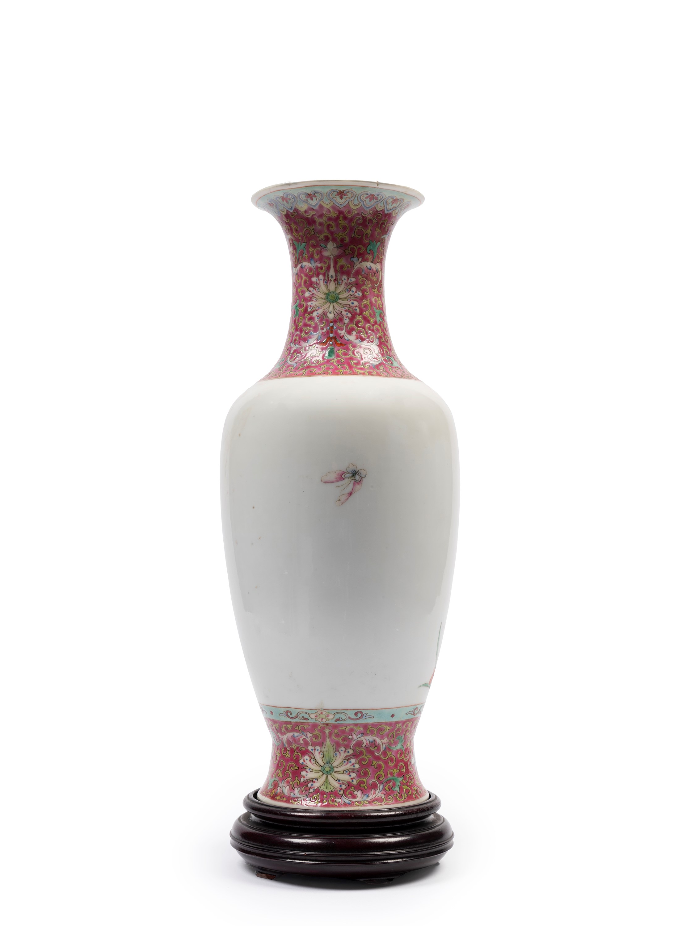 VASO IN PORCELLANA FAMIGLIA ROSA