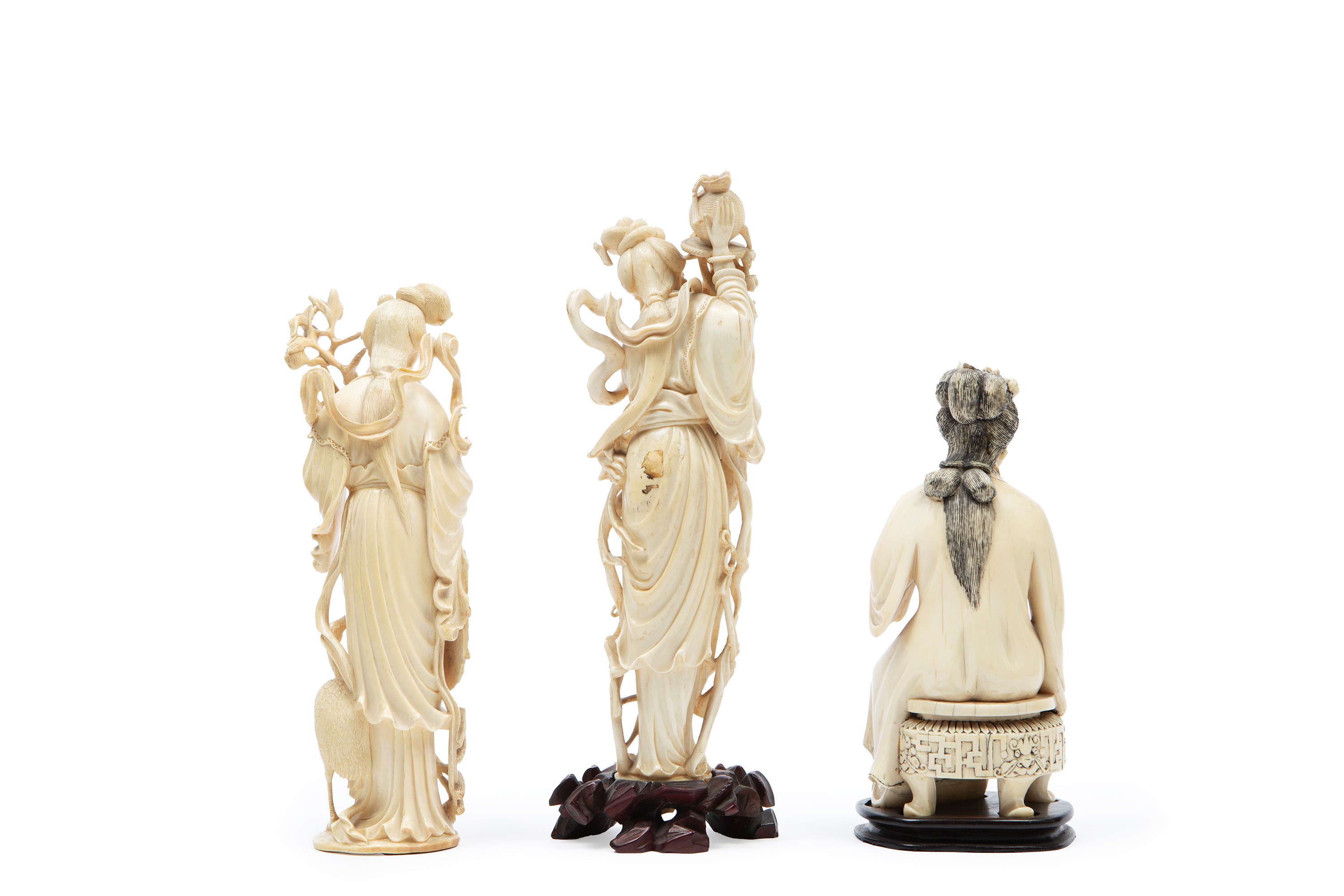 ☼tre Sculture in Avorio