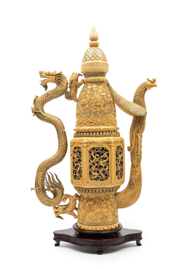 ☼AN IVORY EWER