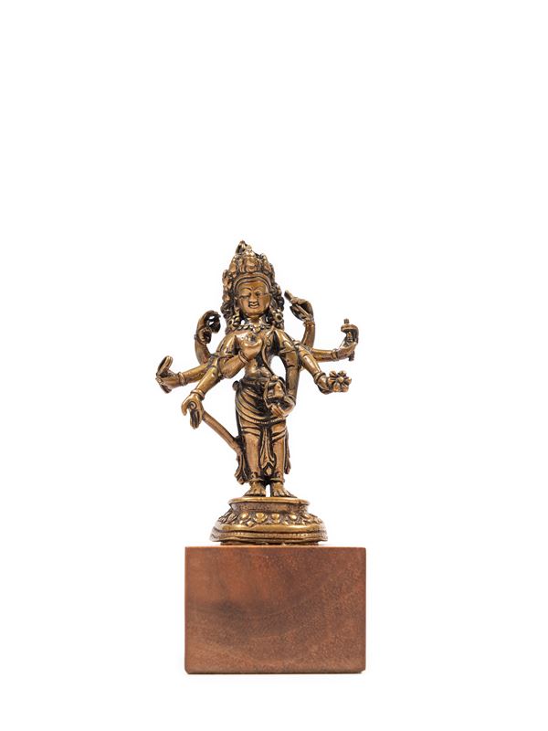 A BRONZE FIGURE OF AMOGHAPASHA