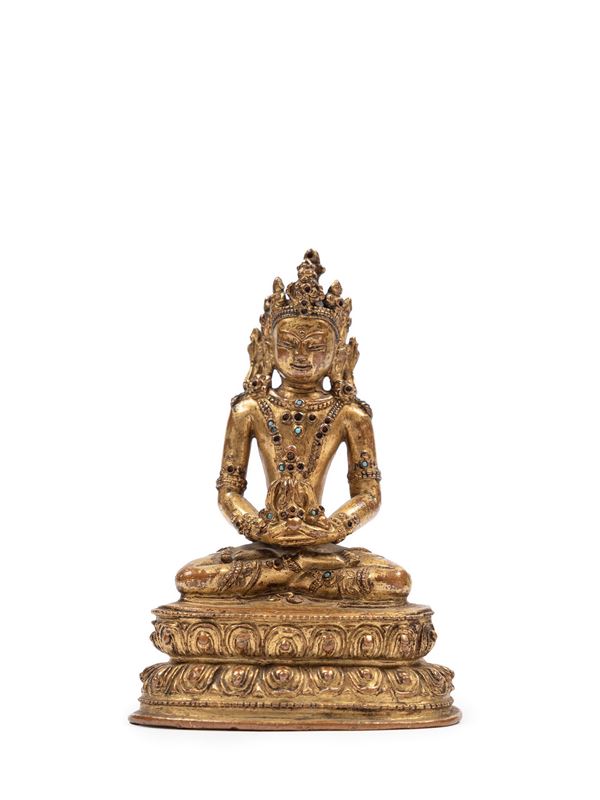 FIGURA IN BRONZO DORATO