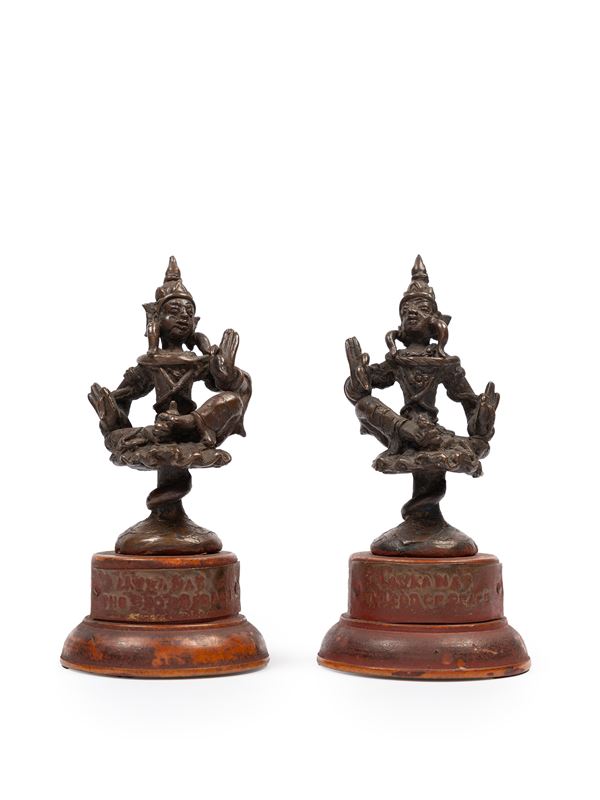 TWO BRONZE FIGURES