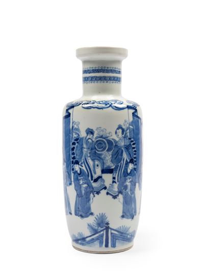 Vaso in Porcellana Bianca e Blu