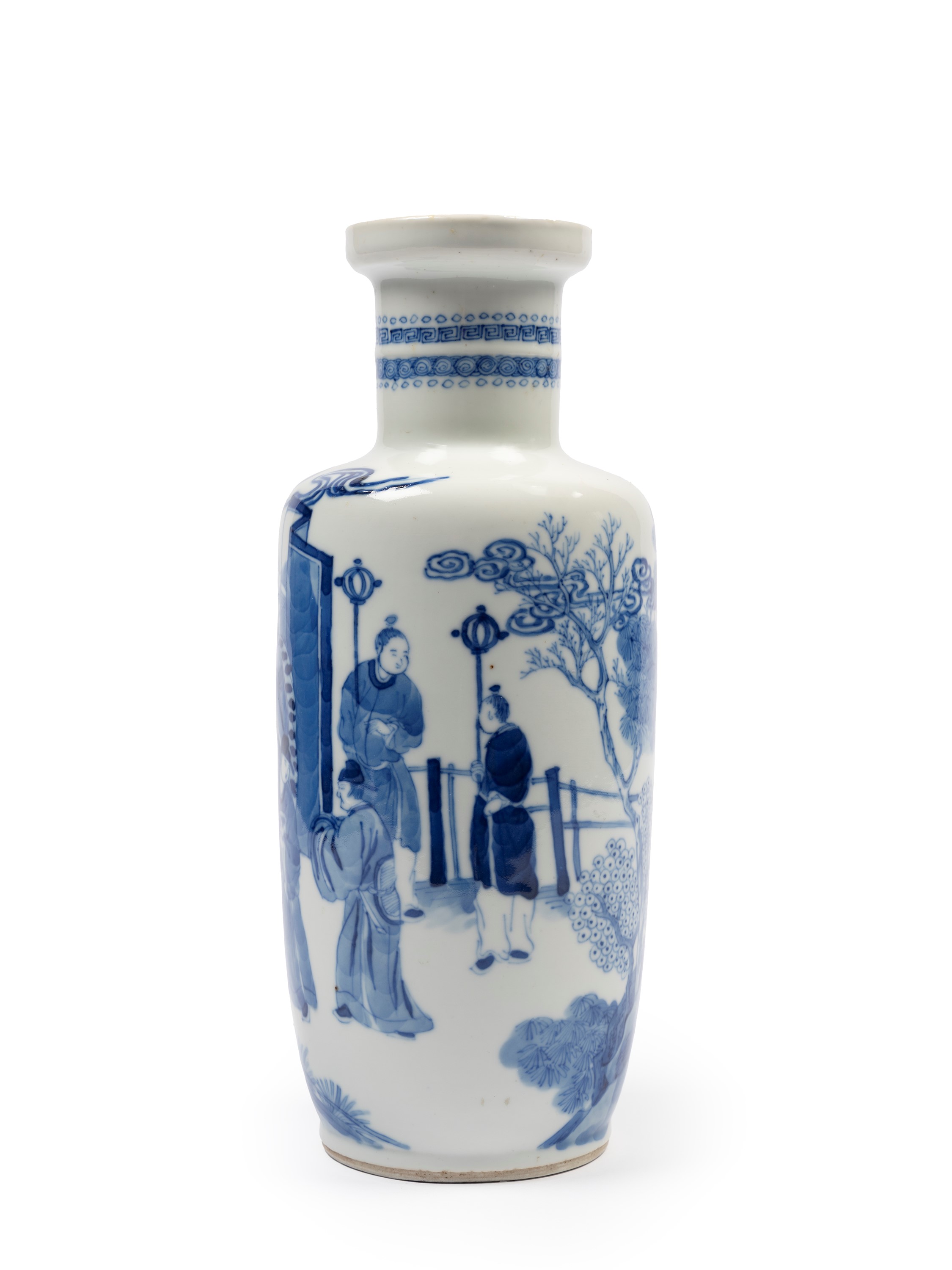 Vaso in Porcellana Bianca e Blu