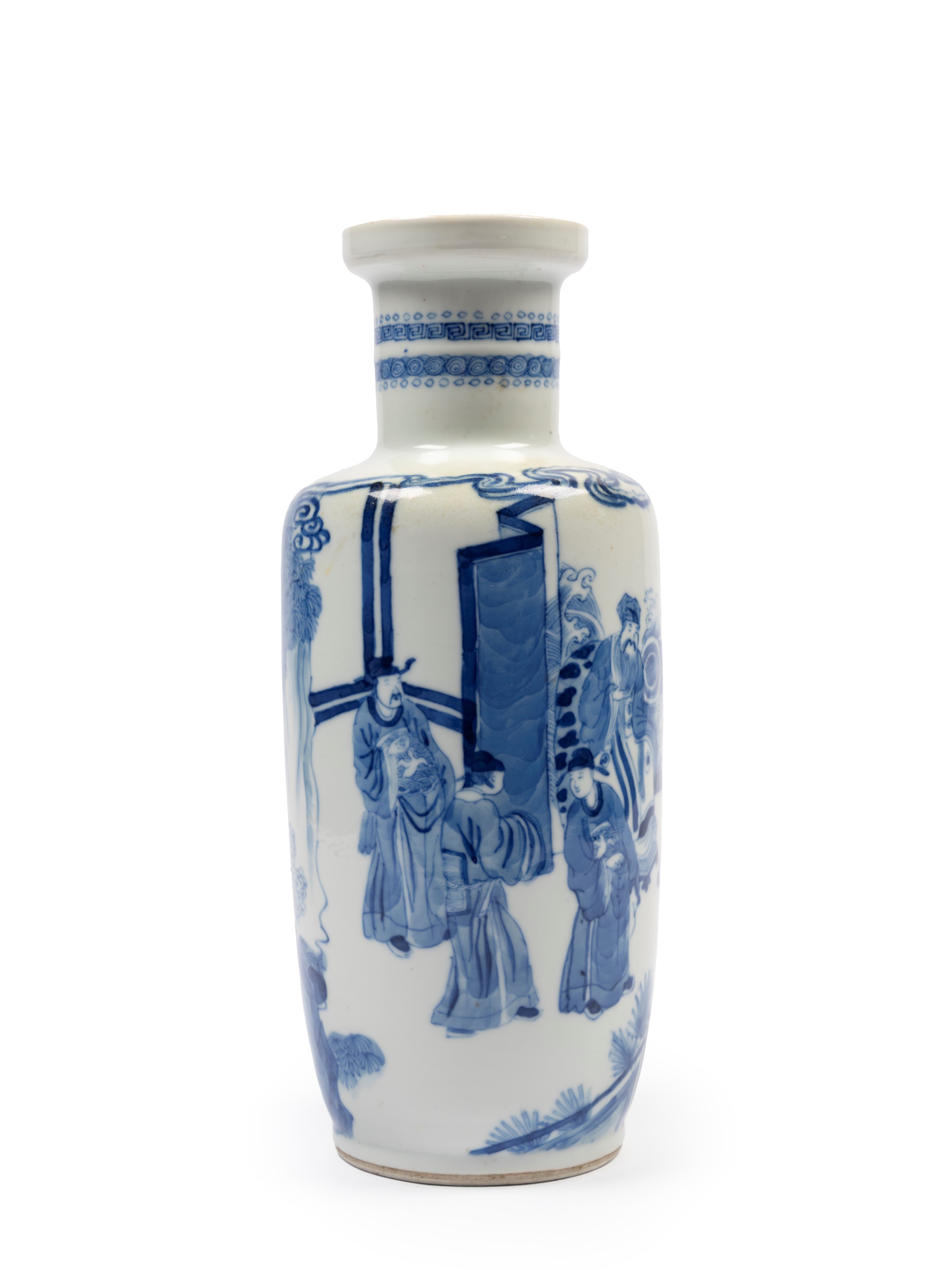 Vaso in Porcellana Bianca e Blu