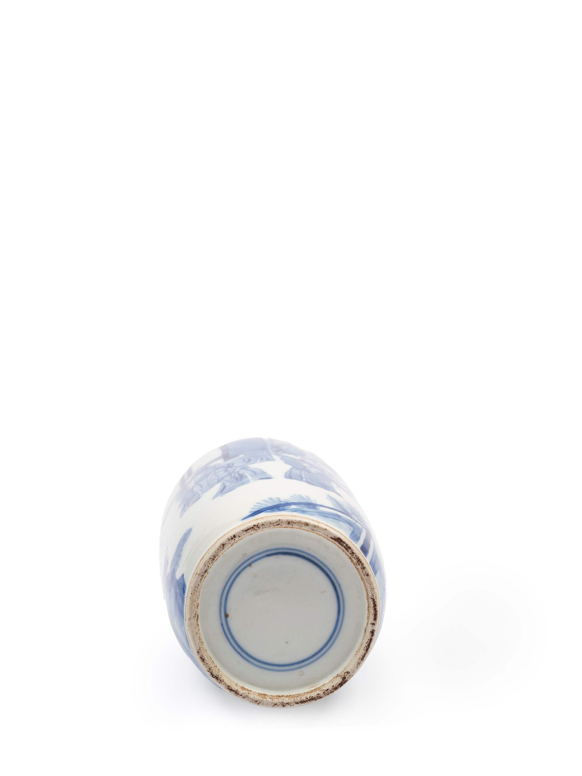Vaso in Porcellana Bianca e Blu