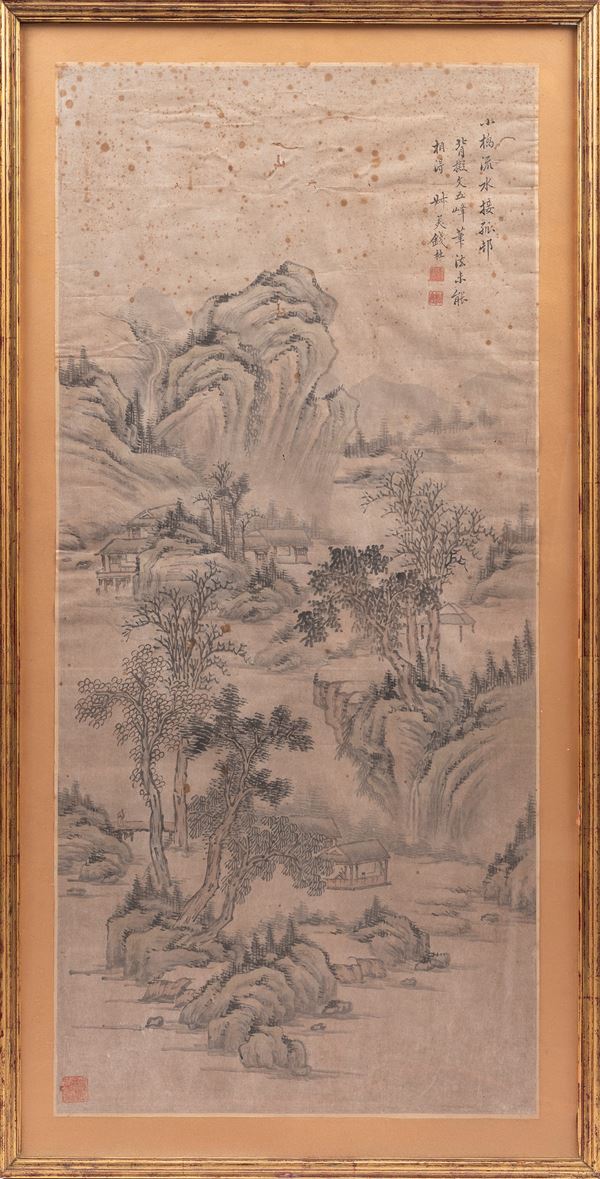 A PAINTING ON PAPER SIGNED BY QIAN DU