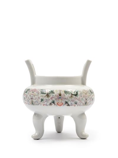Tripode in Porcellana Famiglia Rosa