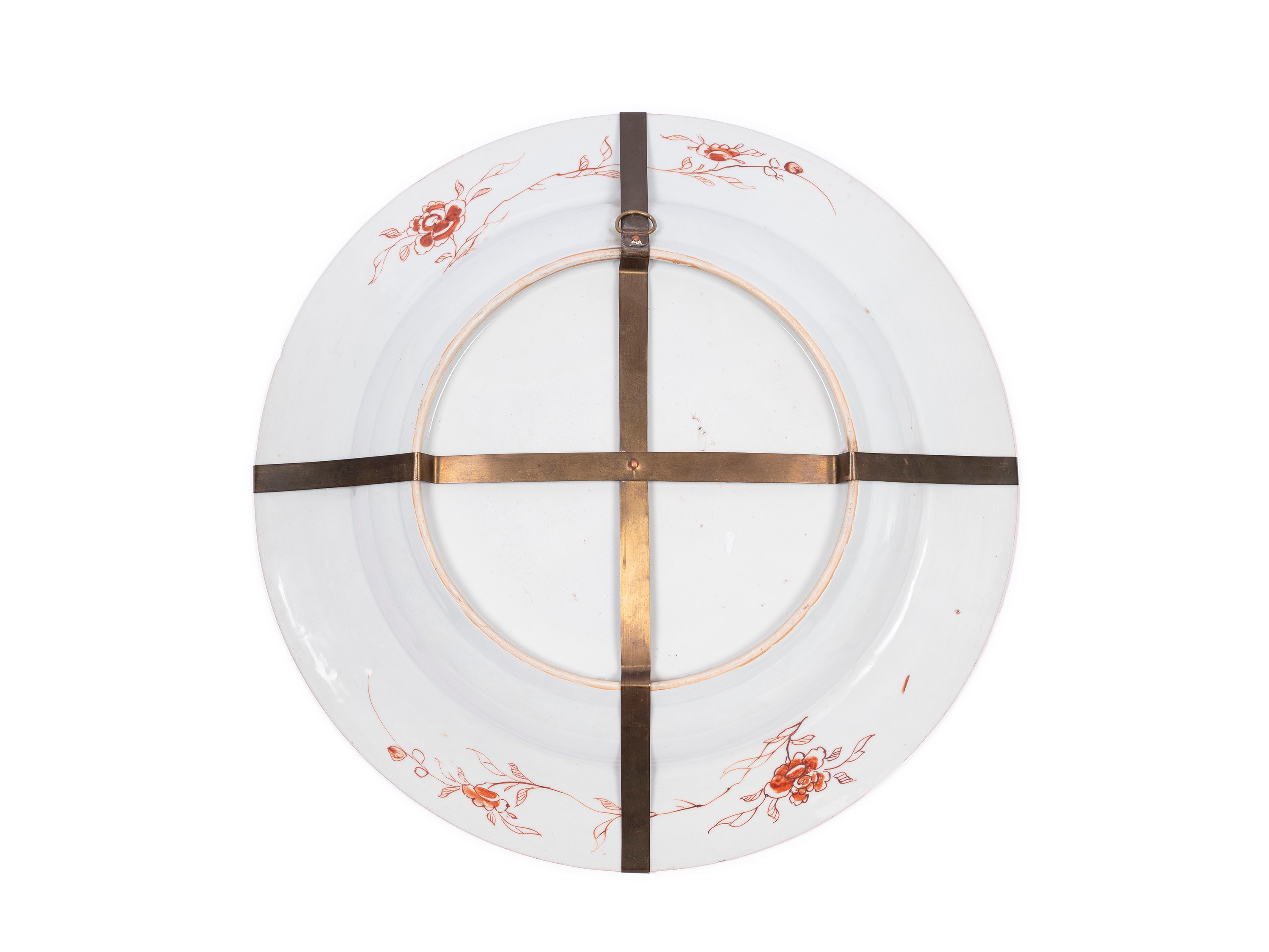 GRANDE PIATTO IN PORCELLANA FAMIGLIA ROSA