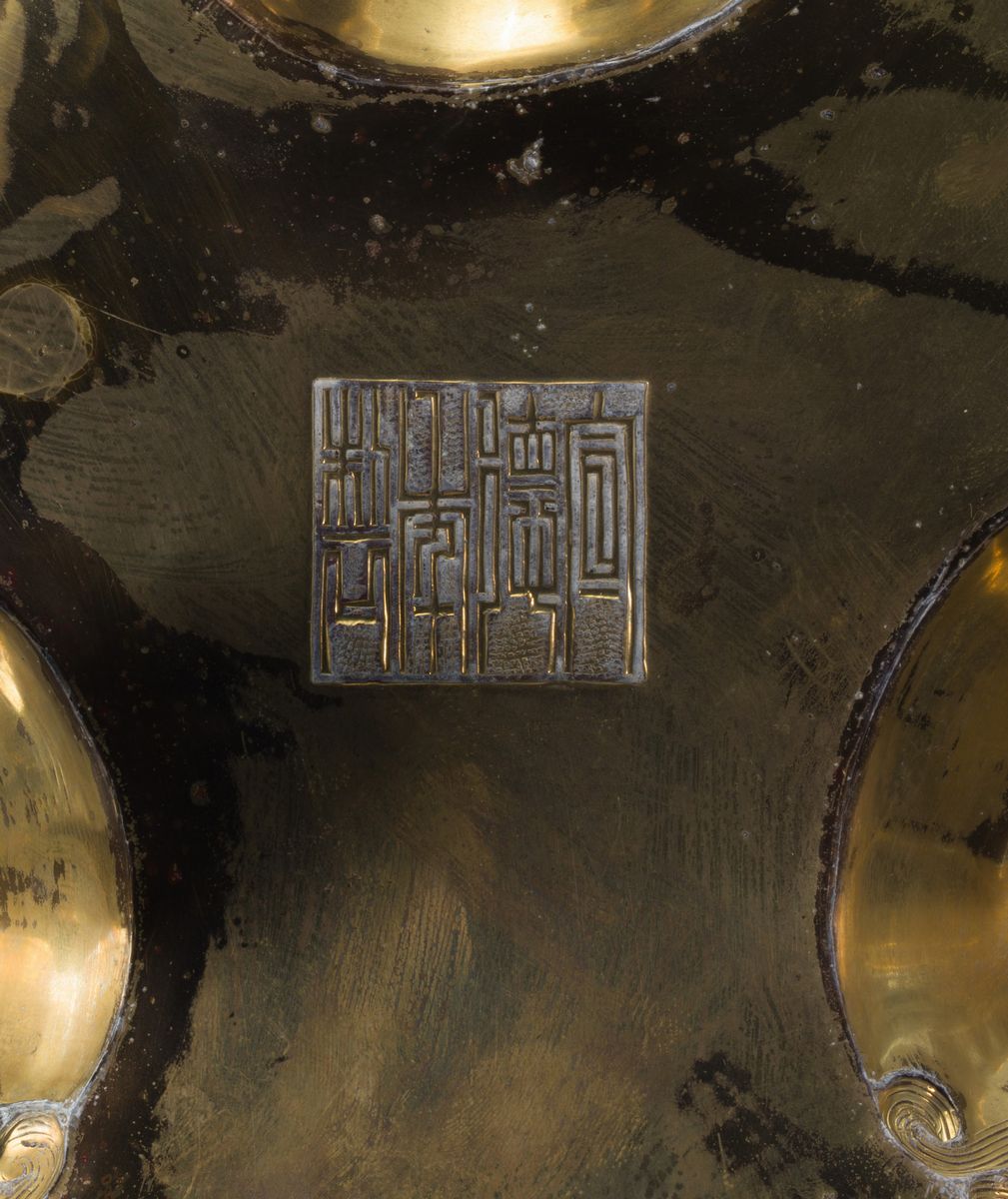 GRANDE BRUCIA INCENSO IN BRONZO