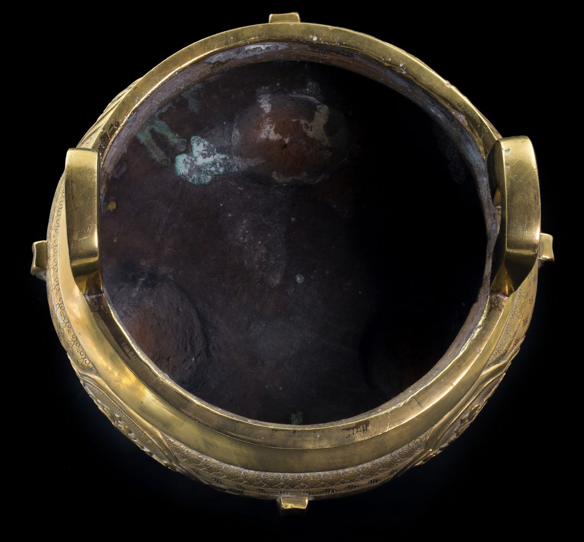 GRANDE BRUCIA INCENSO IN BRONZO