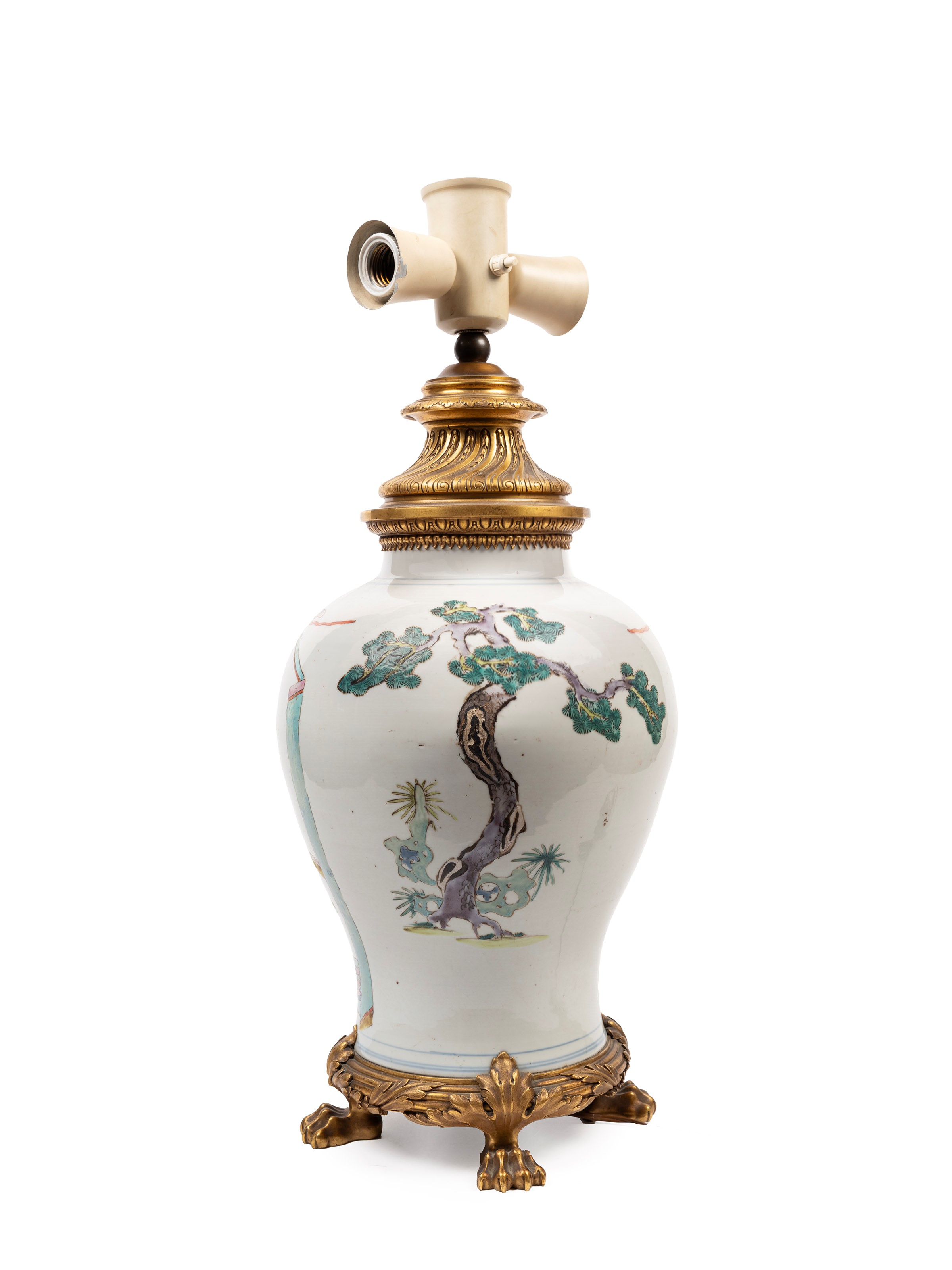 COPPA A STELO IN PORCELLANA BIANCA E BLU