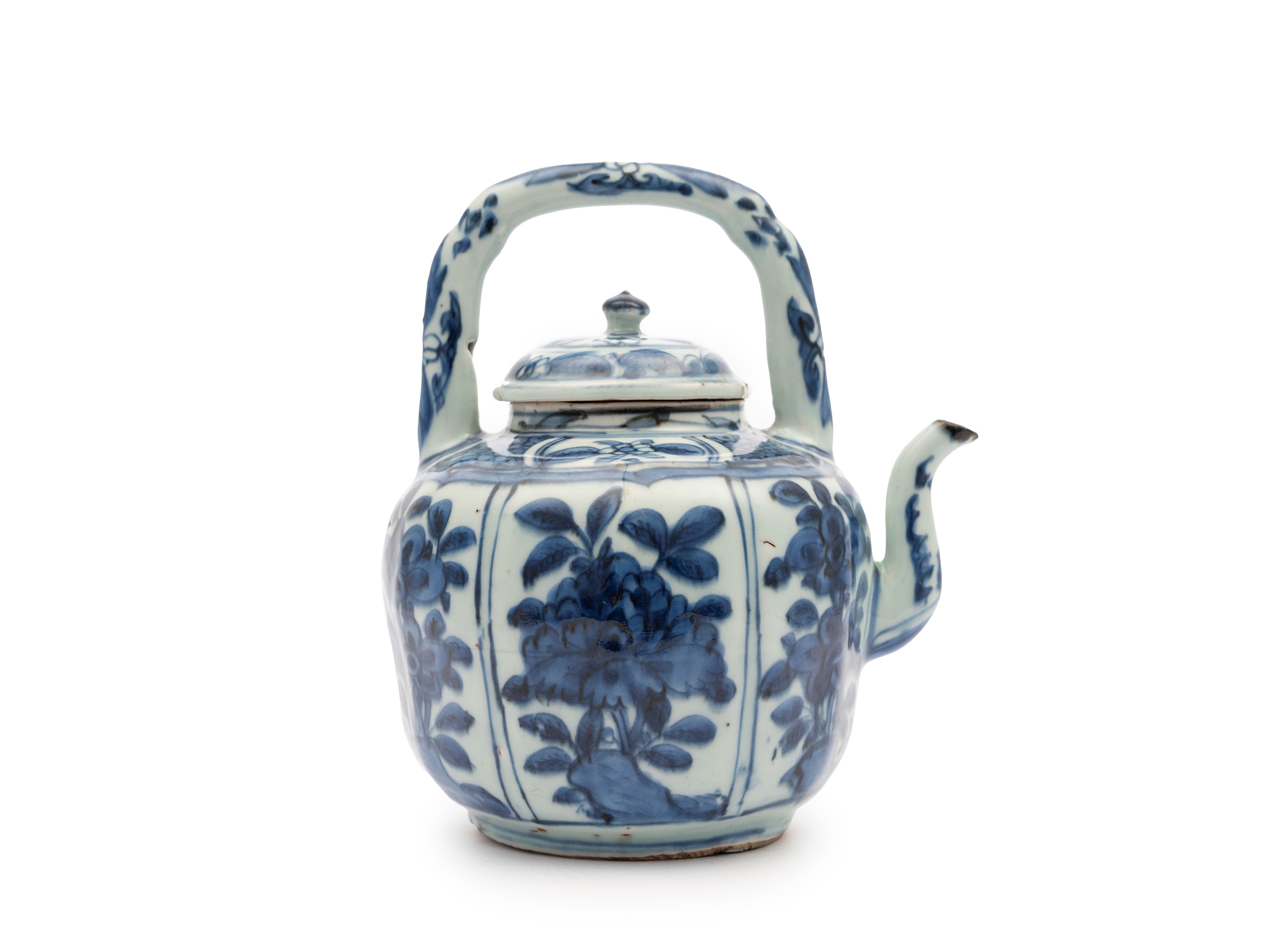 TEIERA IN PORCELLANA BIANCA E BLU