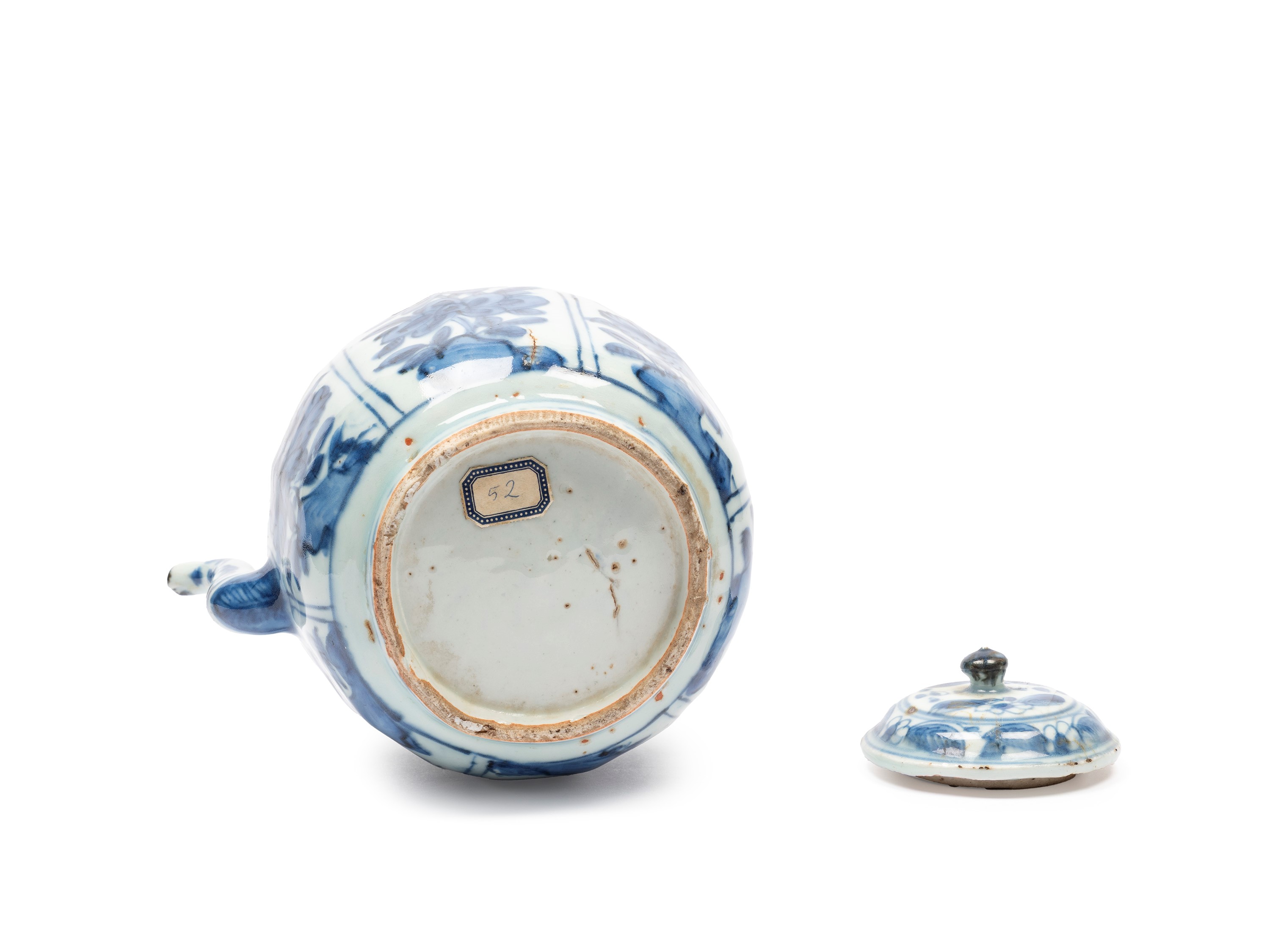 TEIERA IN PORCELLANA BIANCA E BLU