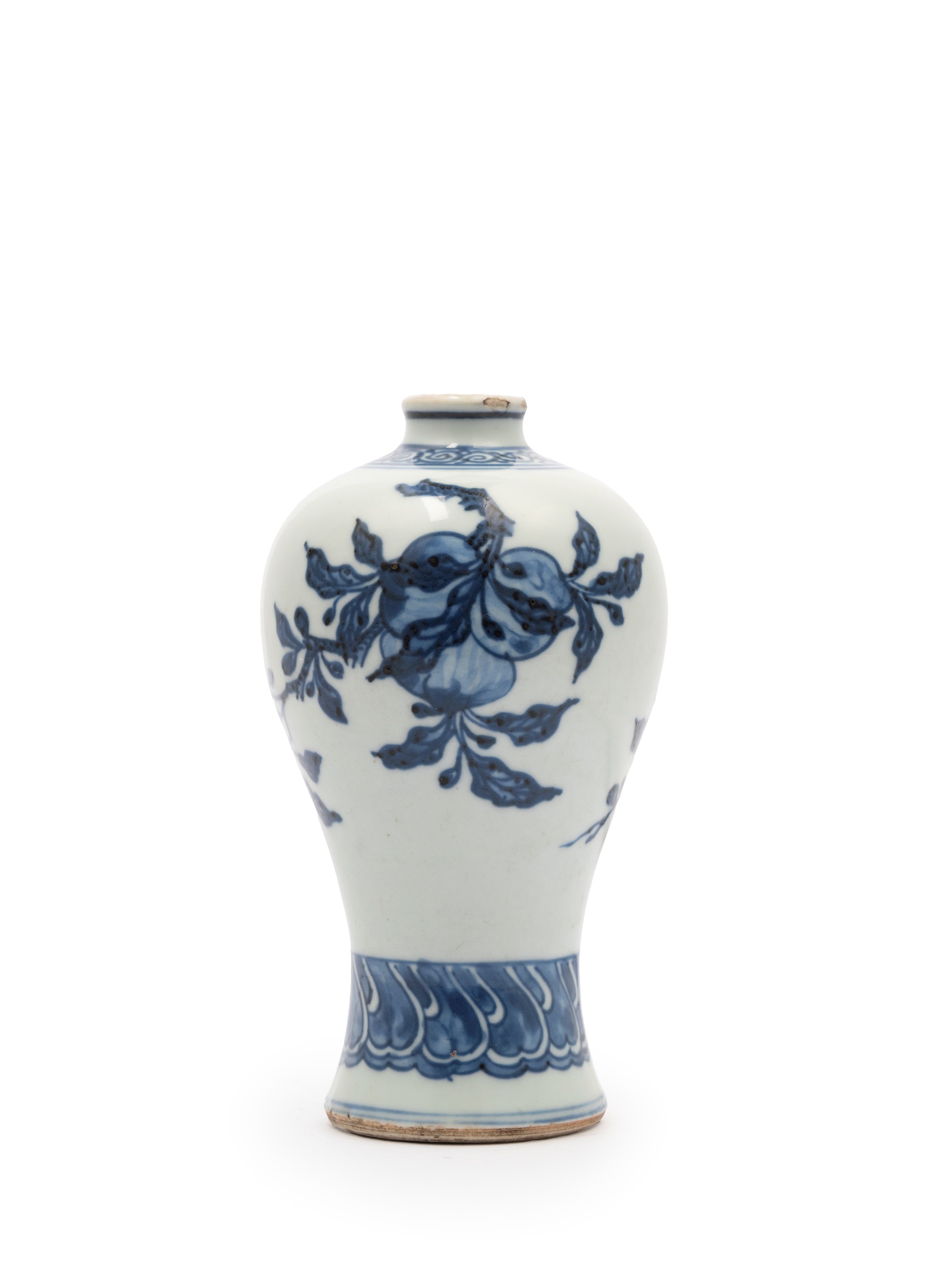 VASO IN PORCELLANA BIANCA E BLU