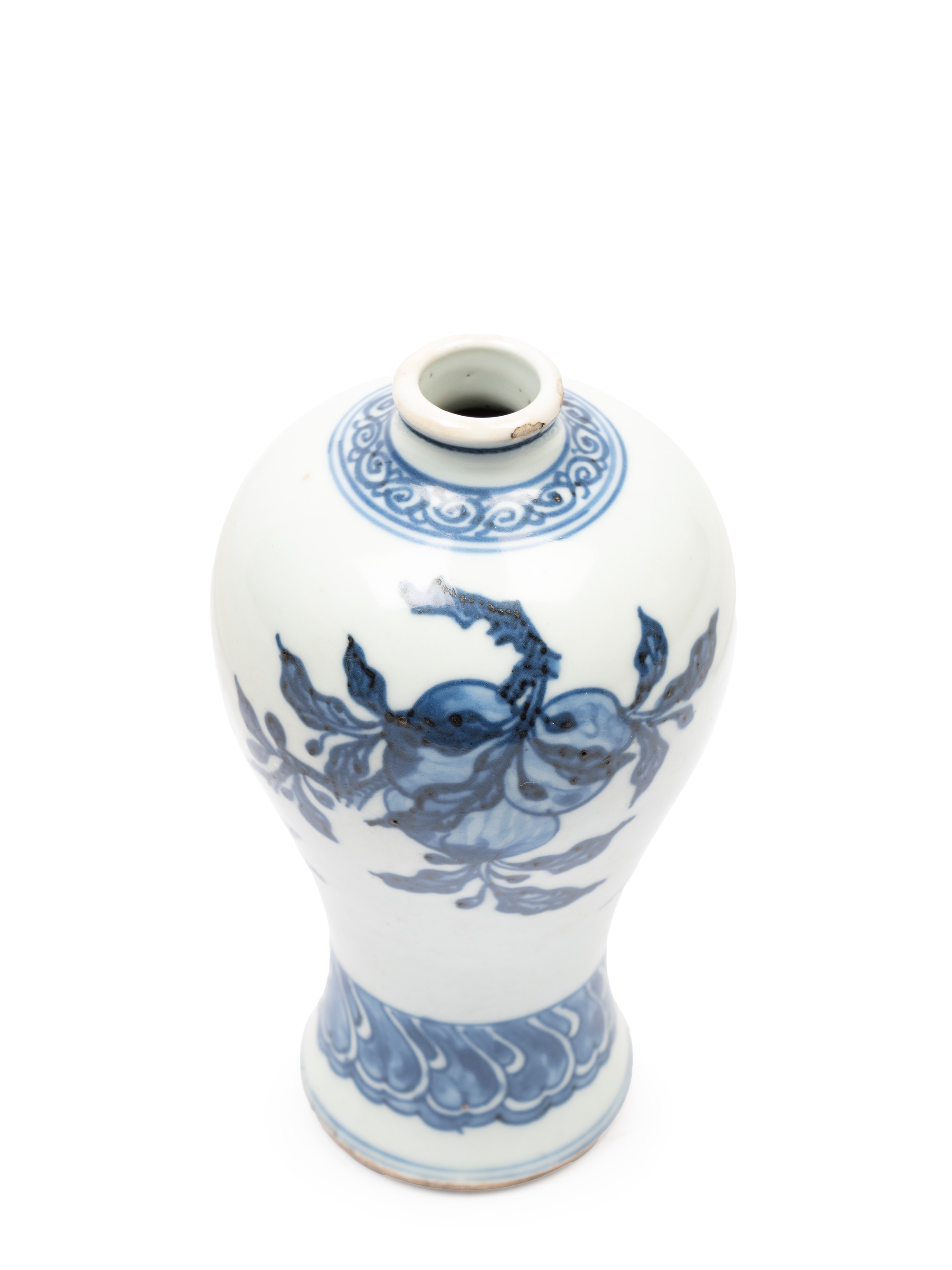 VASO IN PORCELLANA BIANCA E BLU