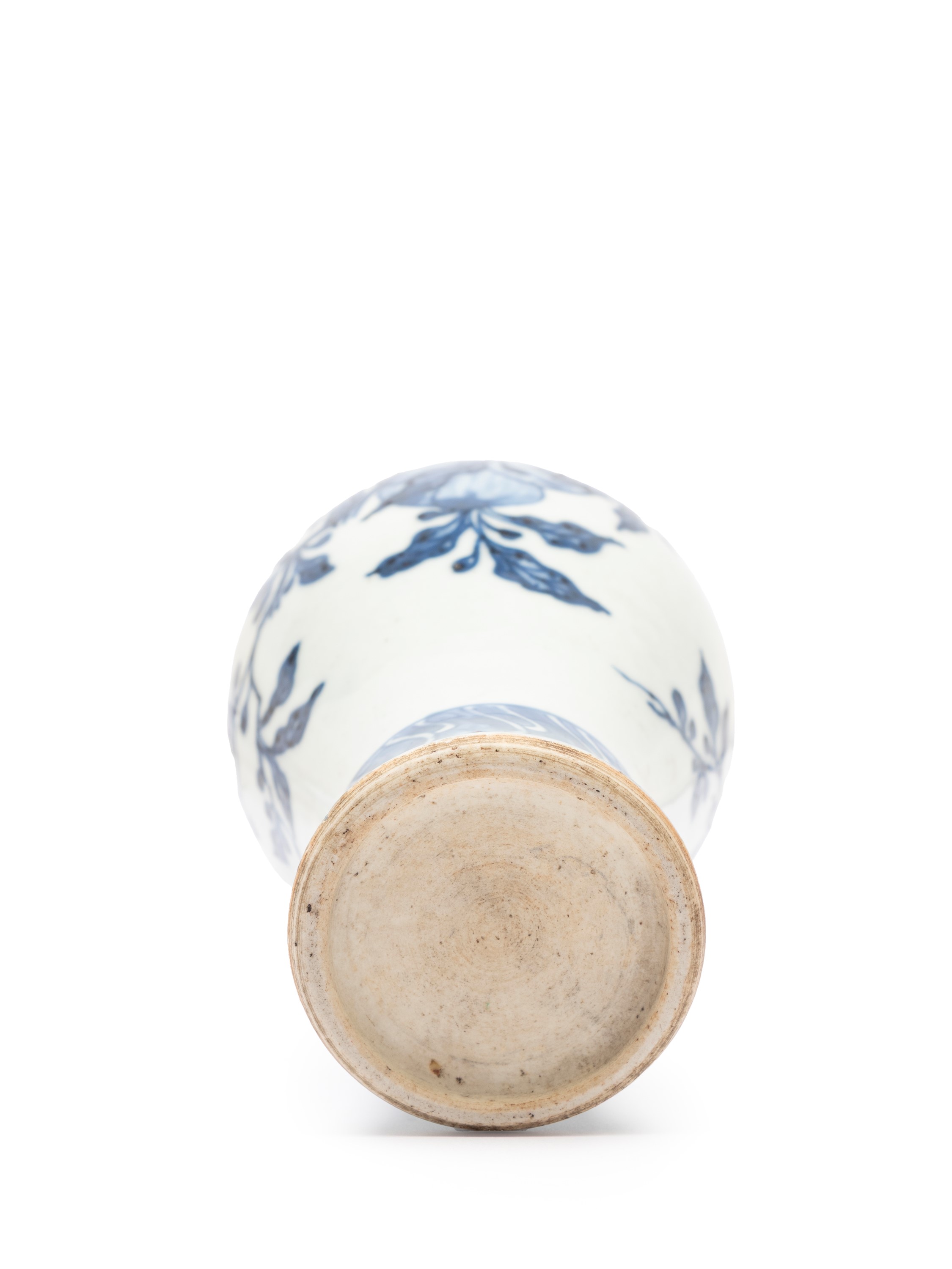 VASO IN PORCELLANA BIANCA E BLU