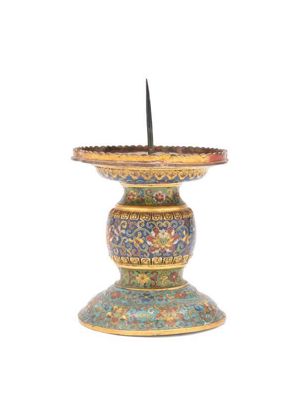 PORTA CANDELE IN CLOISONNÉ