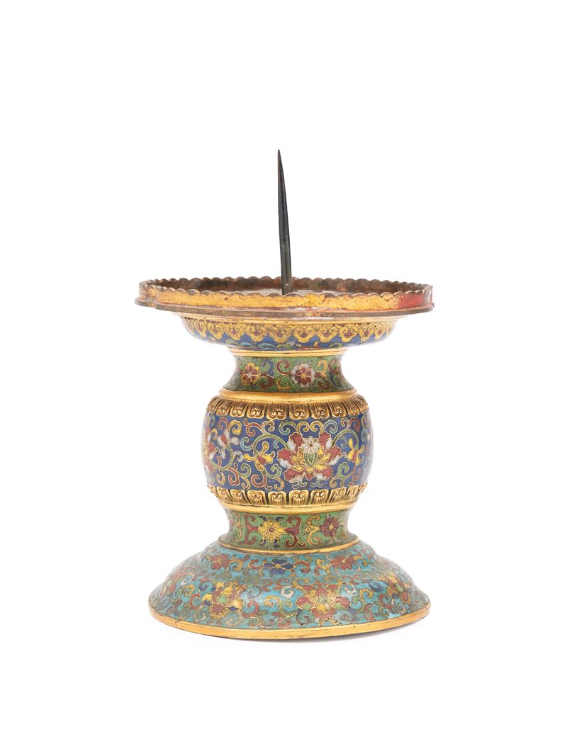 PORTA CANDELE IN CLOISONNÉ