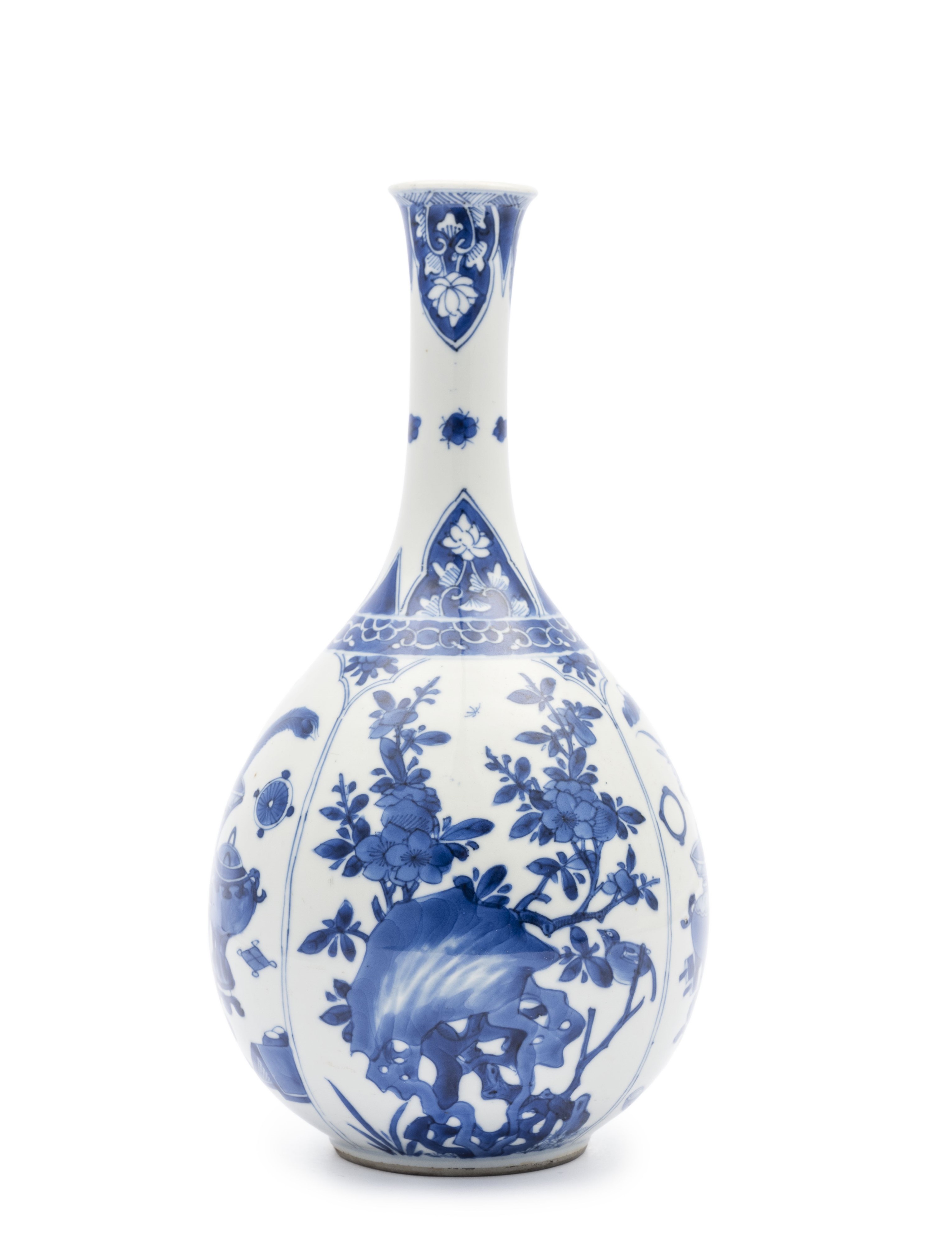 VASO IN PORCELLANA BIANCA E BLU