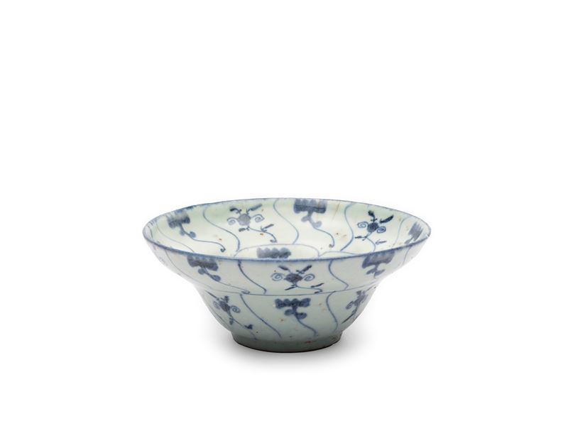 CIOTOLA IN PORCELLANA BIANCA E BLU