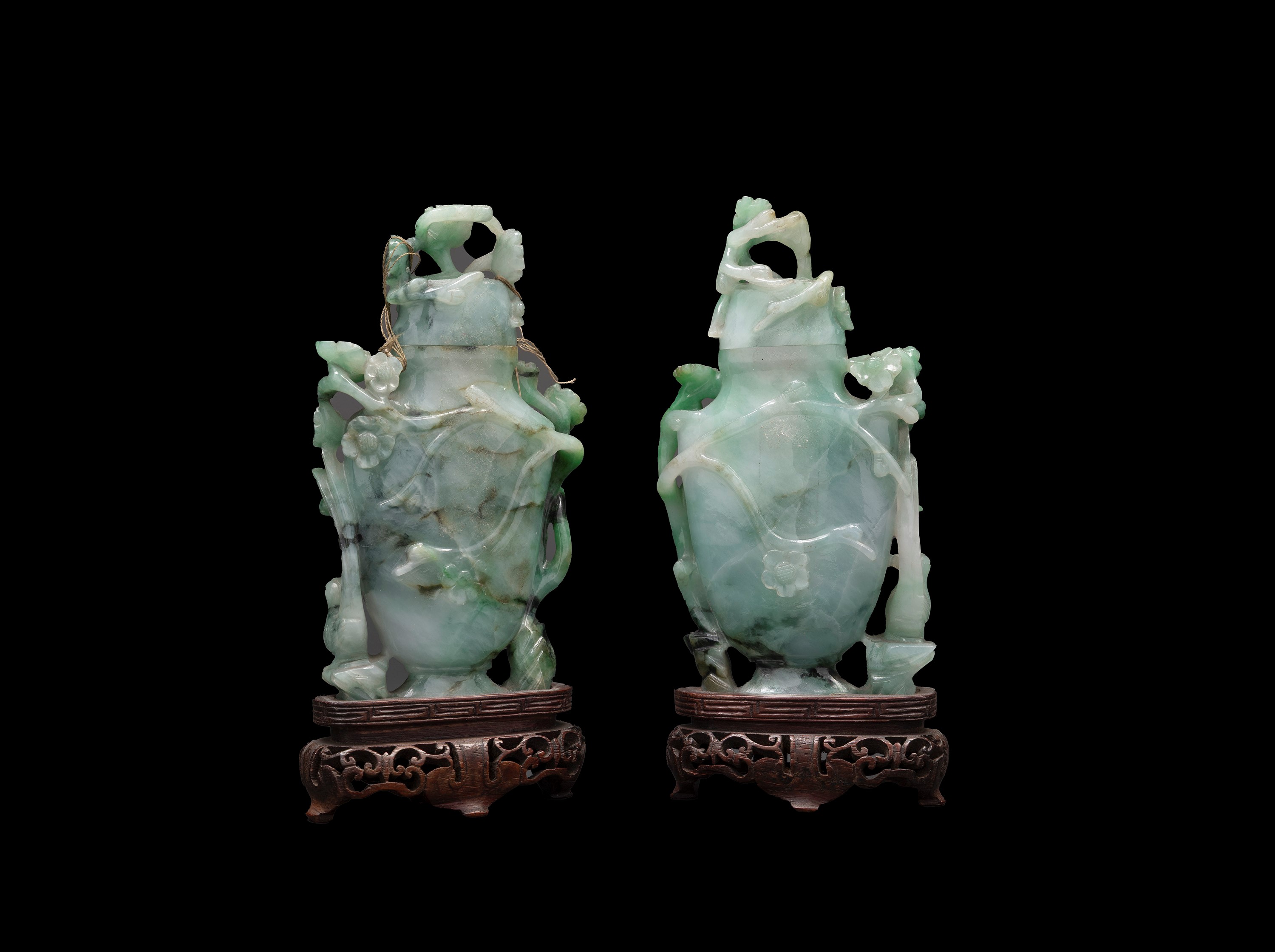 COPPIA DI VASI IN GIADEITE