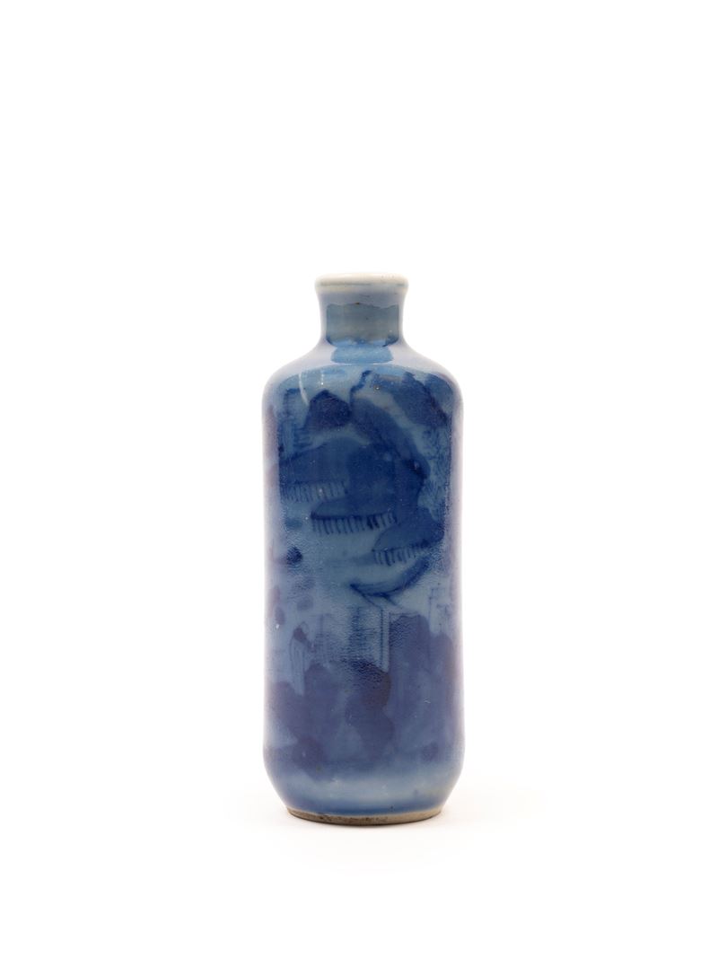 SNUFF BOTTLE IN PORCELLANA BLU SOPRA BLU