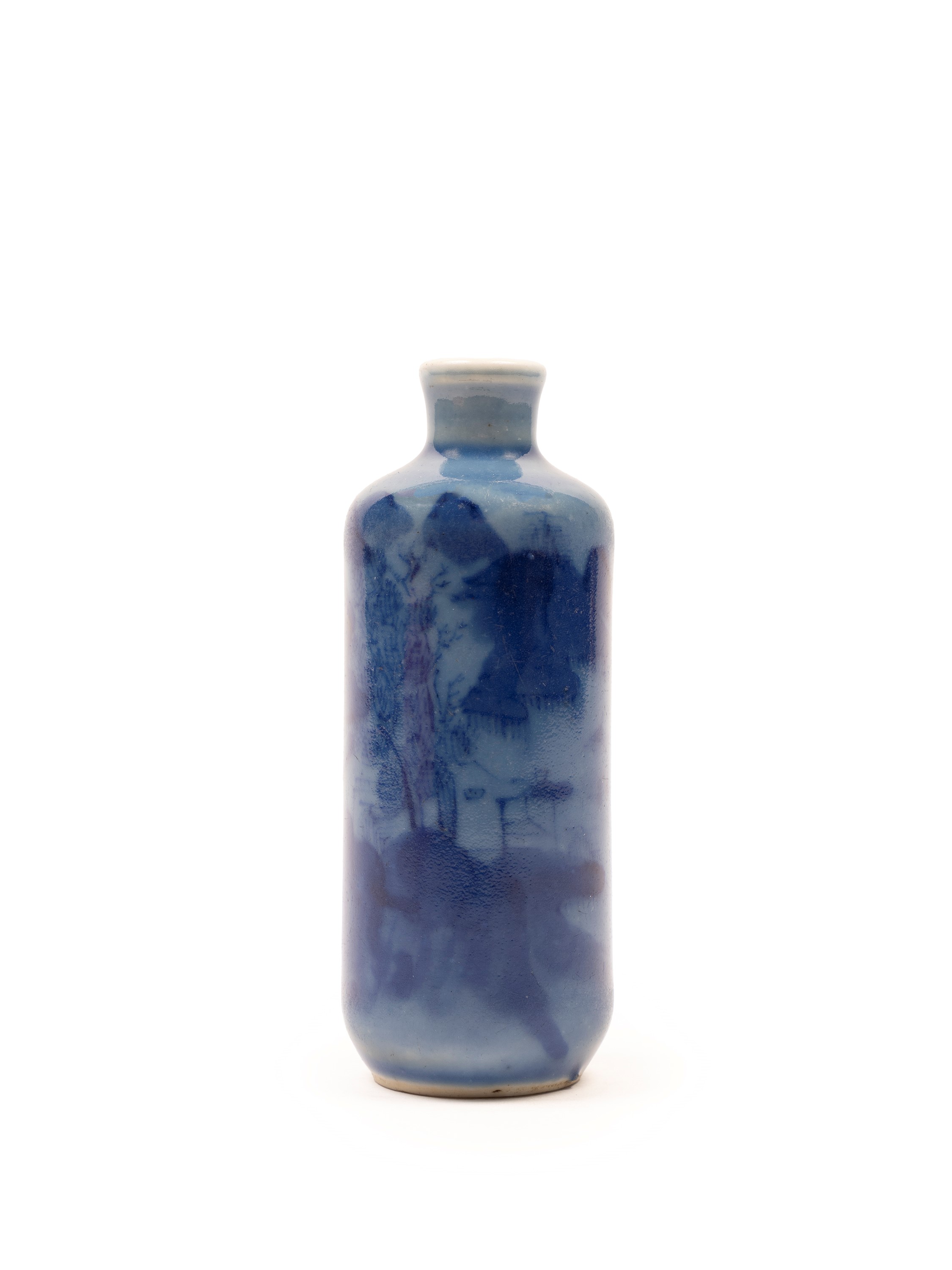 SNUFF BOTTLE IN PORCELLANA BLU SOPRA BLU