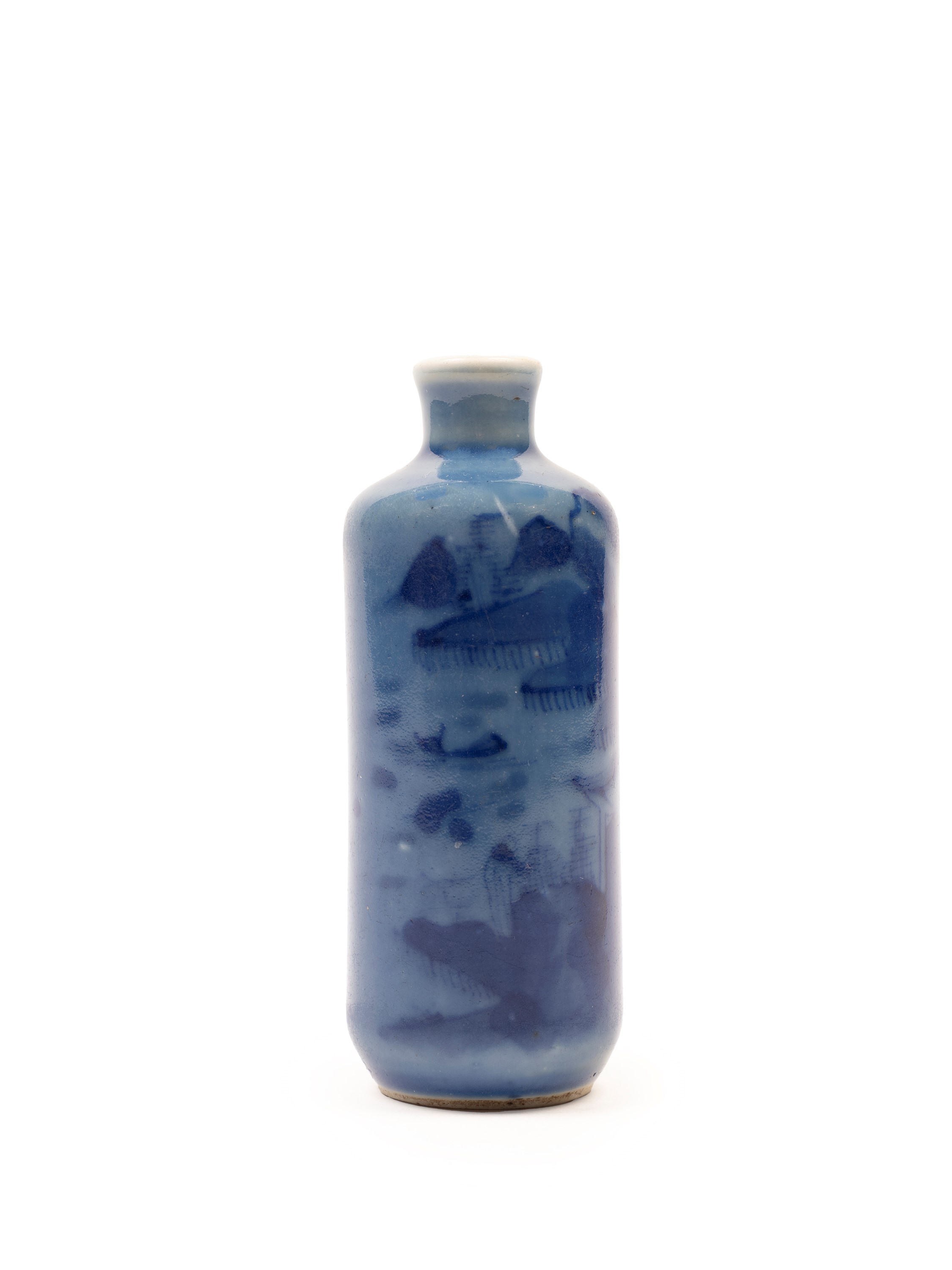 SNUFF BOTTLE IN PORCELLANA BLU SOPRA BLU
