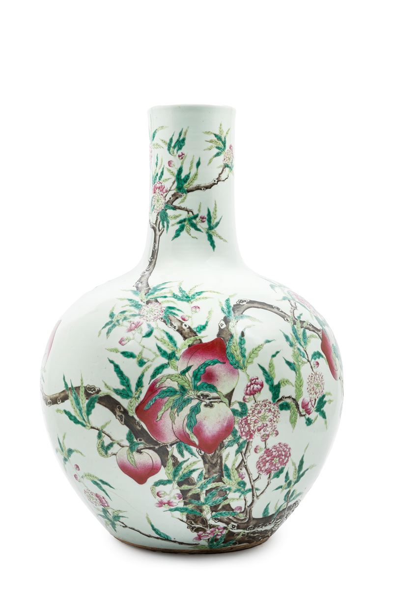 Grande Vaso in Porcellana Famiglia Rosa
