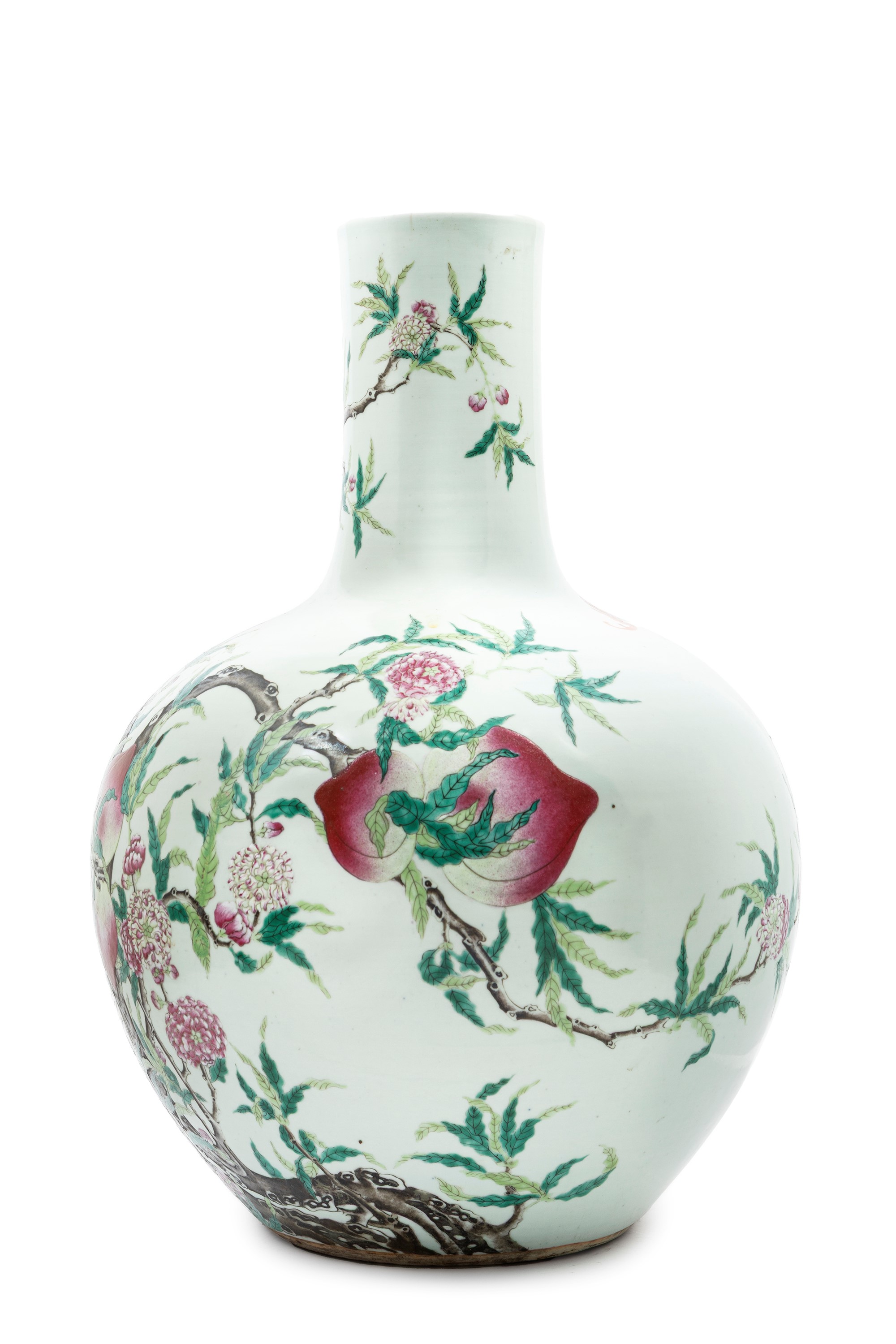 GRANDE VASO IN PORCELLANA FAMIGLIA ROSA