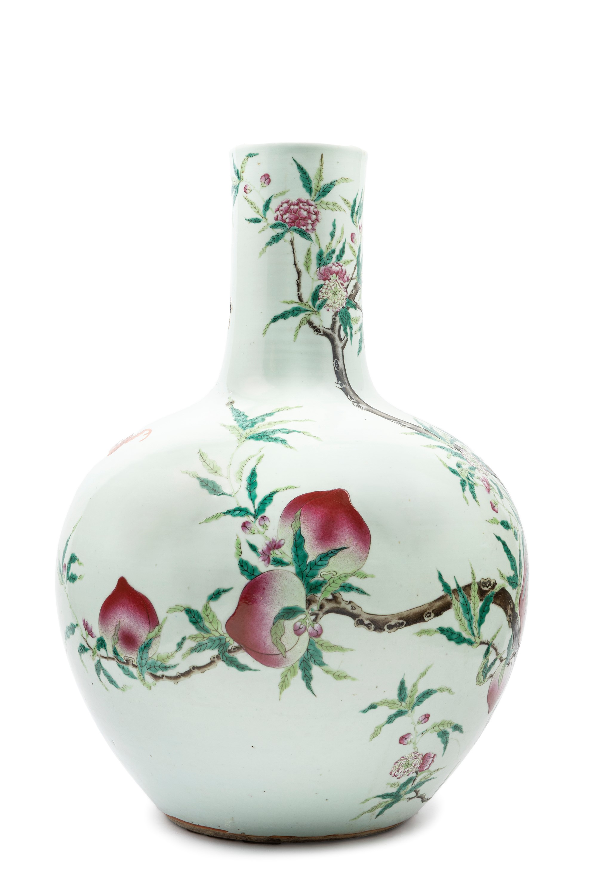 GRANDE VASO IN PORCELLANA FAMIGLIA ROSA