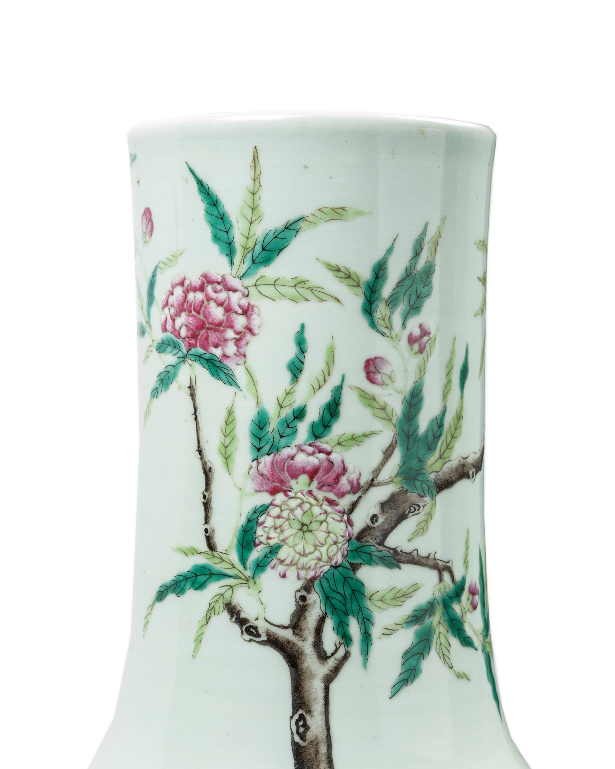 GRANDE VASO IN PORCELLANA FAMIGLIA ROSA