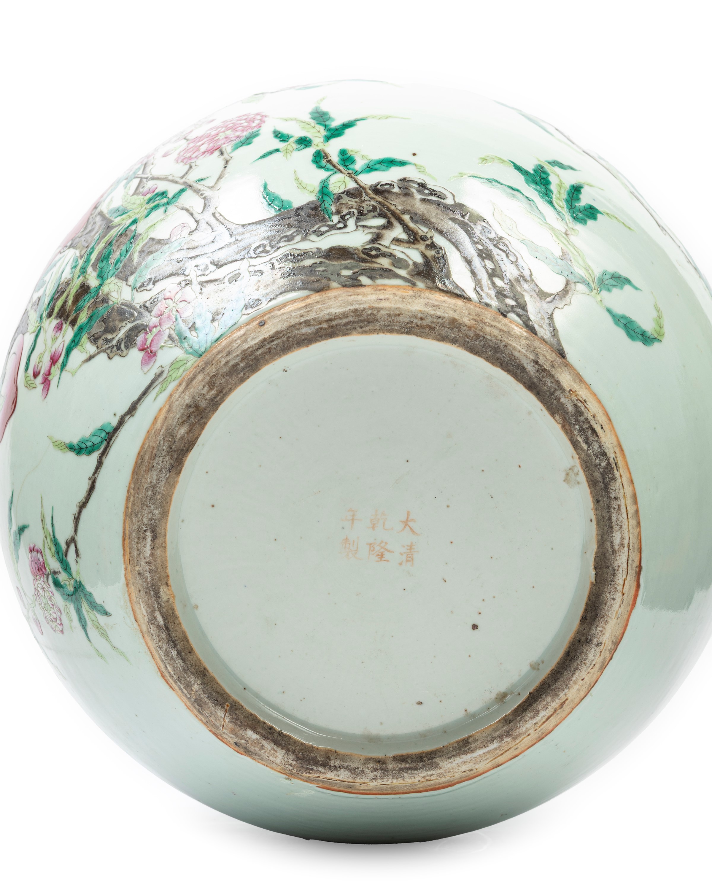 GRANDE VASO IN PORCELLANA FAMIGLIA ROSA