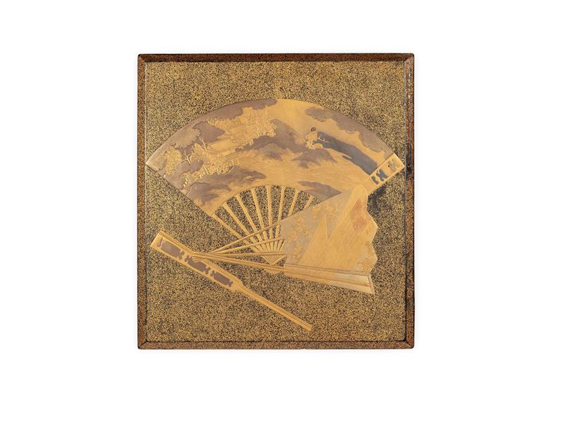 SUZURIBAKO IN LACCA NERA E DORATA