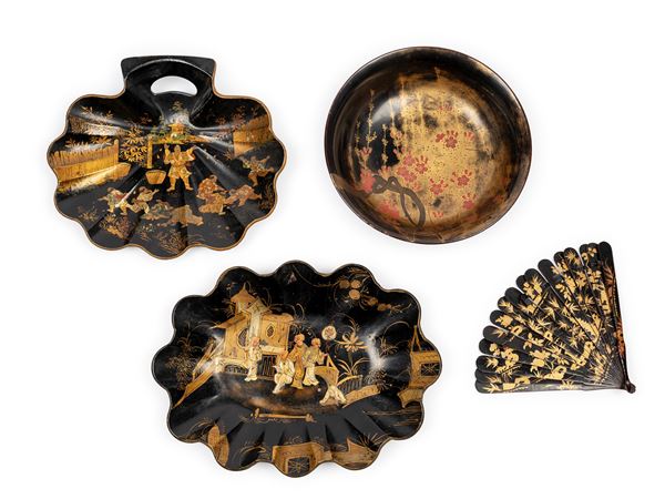 FOUR LACQUER OBJECTS  (Japan, Meiji period (1868-1912))  - Auction Fine Asian Art - Marcopolo srl - Marcopolo Asian Art Auction Milano