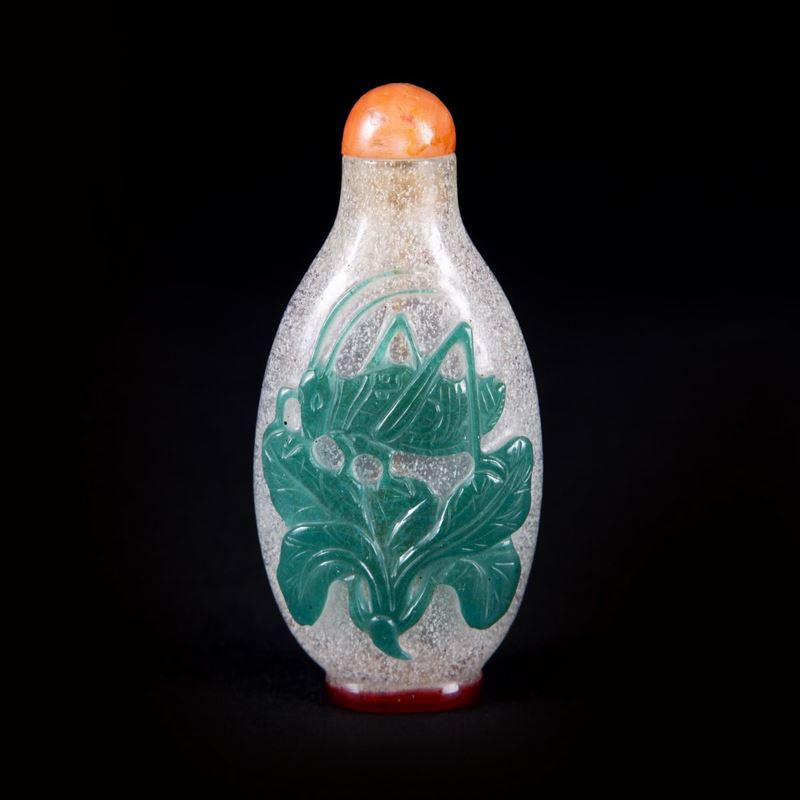 SNUFF BOTTLE IN VETRO CAMMEO