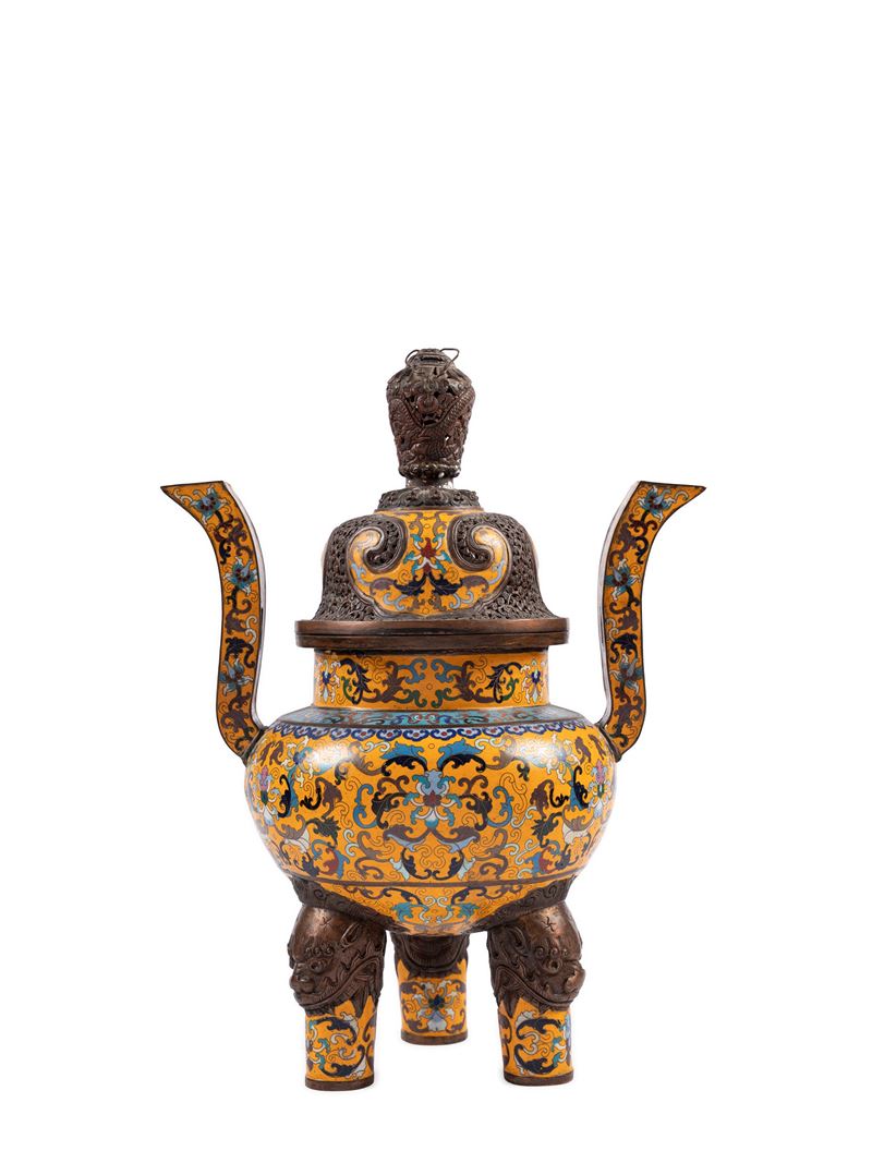 INCENSIERE IN CLOISONNÉ