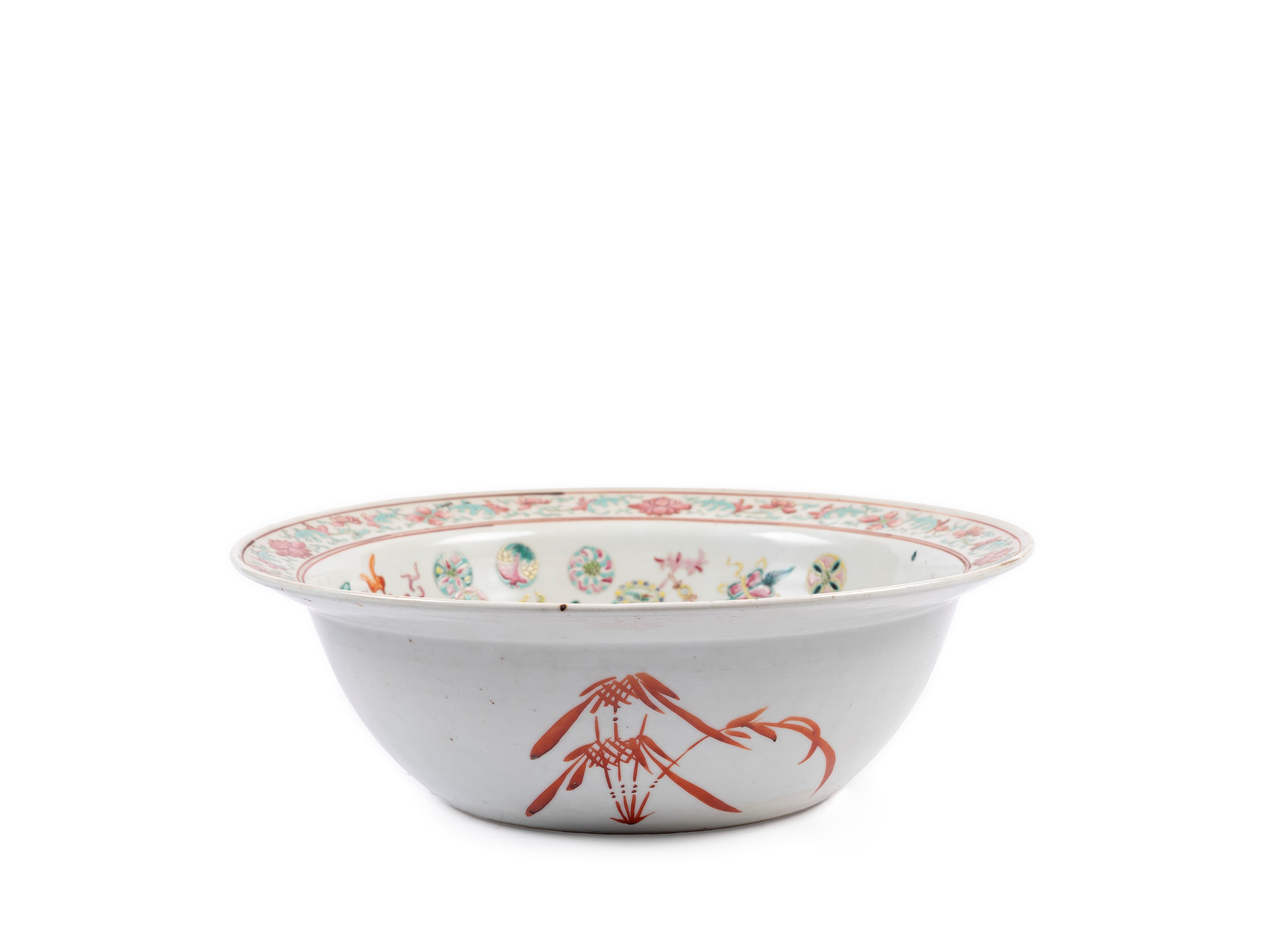 BACILE IN PORCELLANA FAMIGLIA ROSA