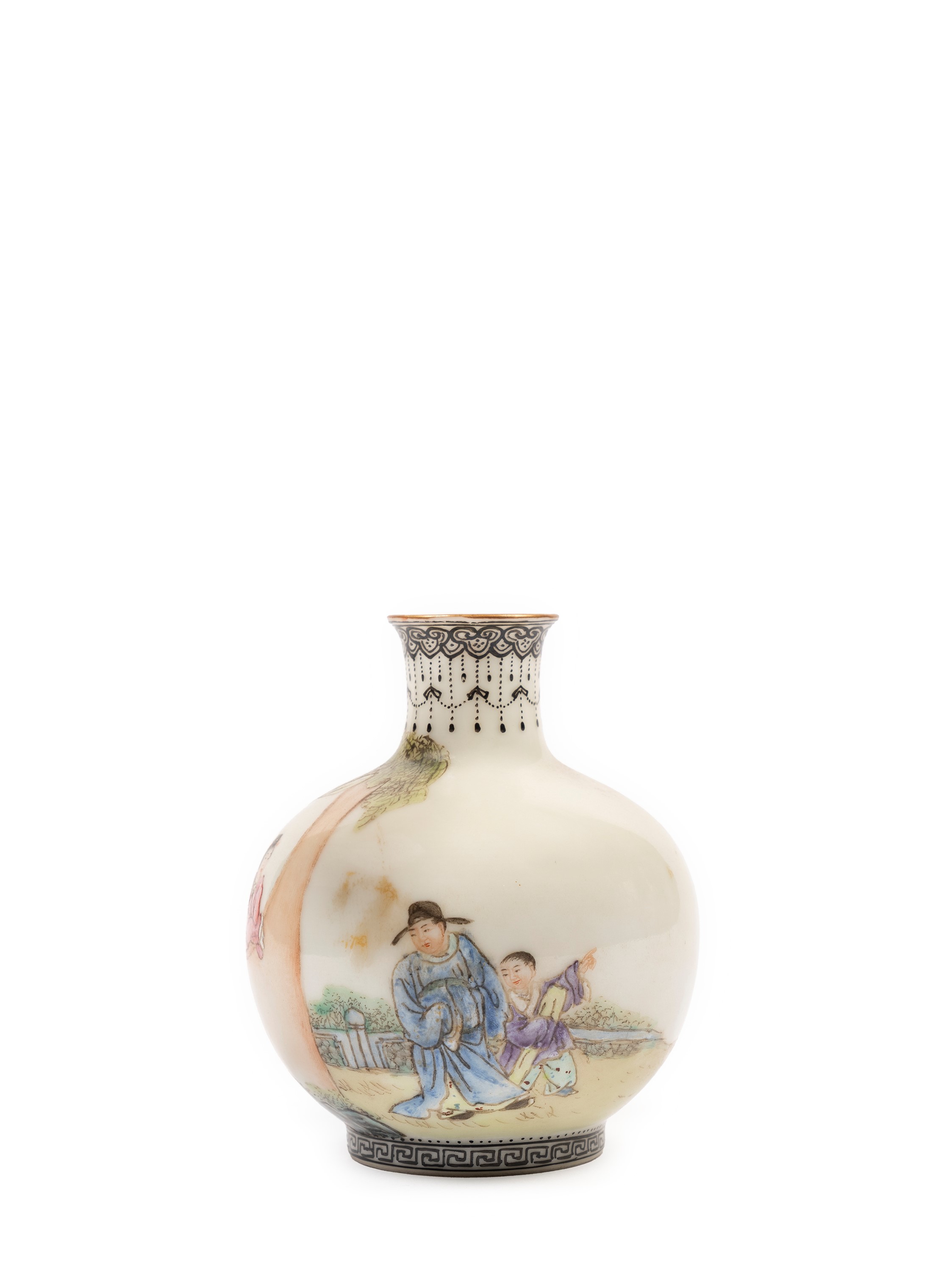 PICCOLO VASO IN PORCELLANA FAMIGLIA ROSA