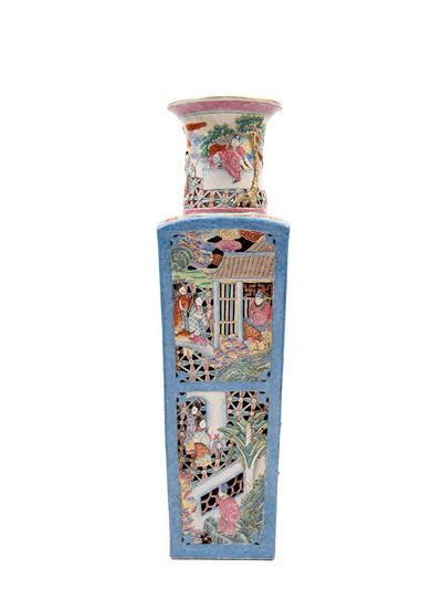 Grande Vaso in Porcellana Famiglia Rosa