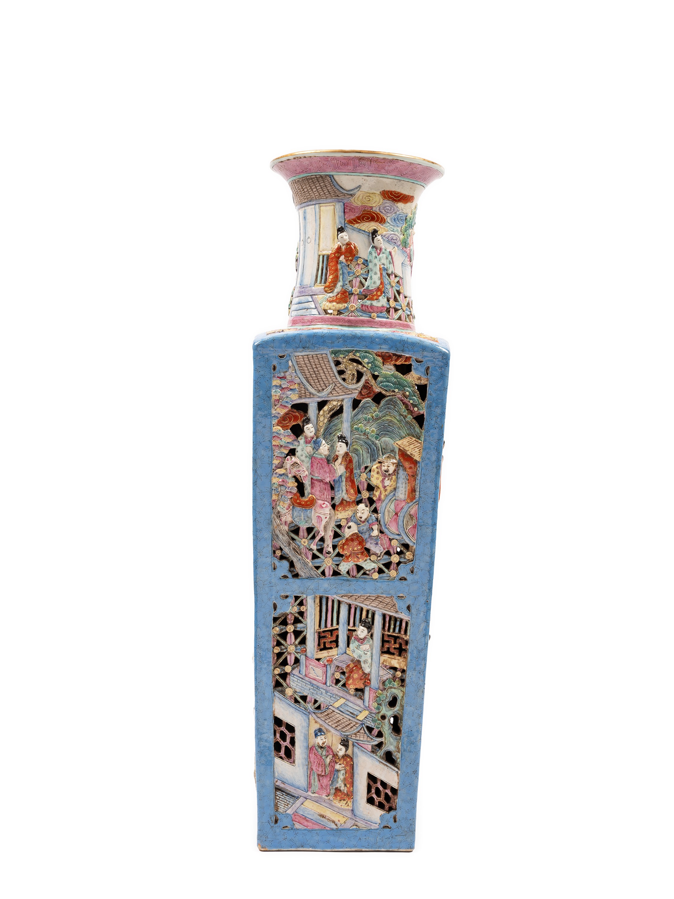 Grande Vaso in Porcellana Famiglia Rosa