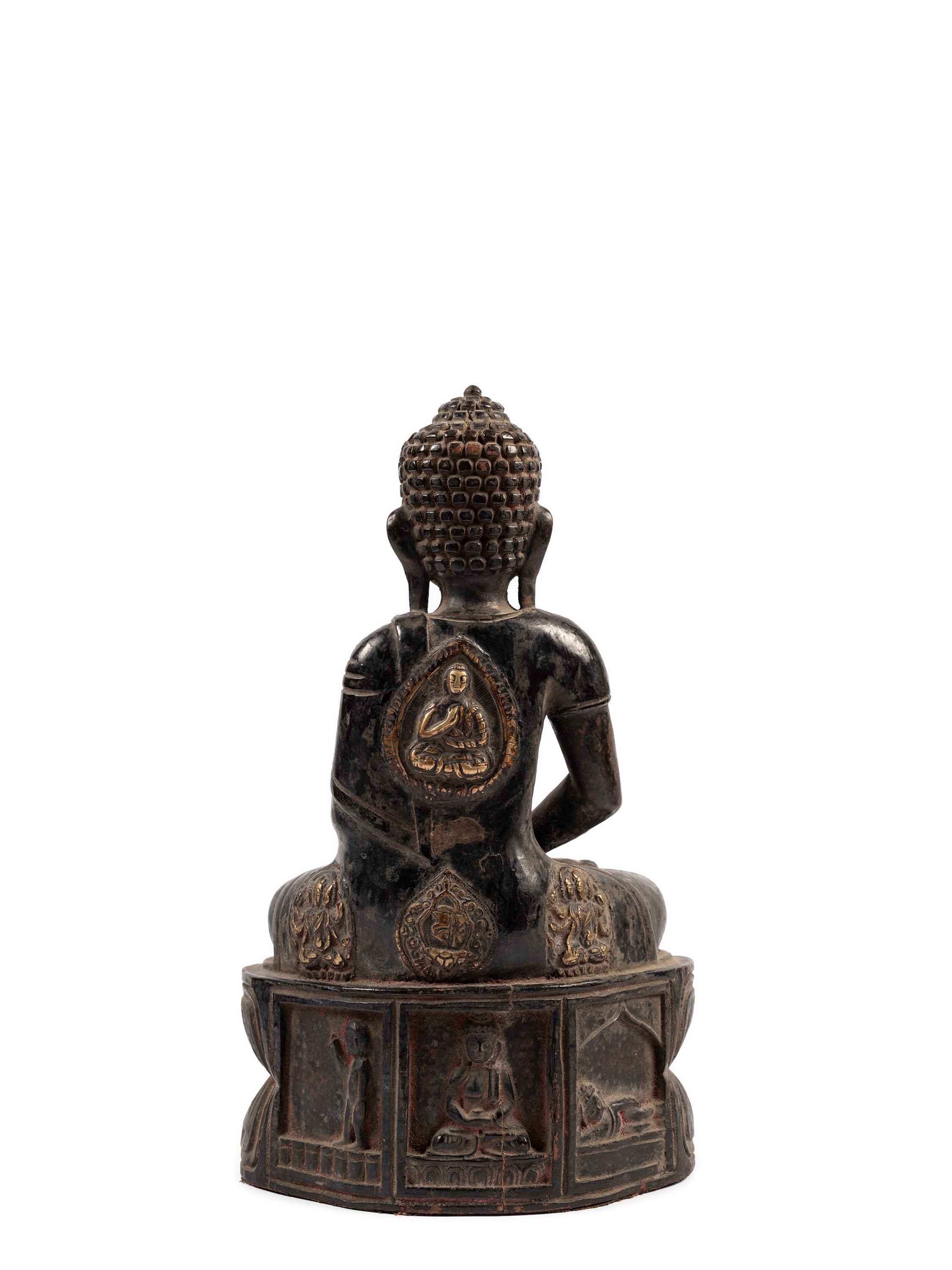 FIGURA DI BUDDHA SHAKYAMUNI IN LEGNO