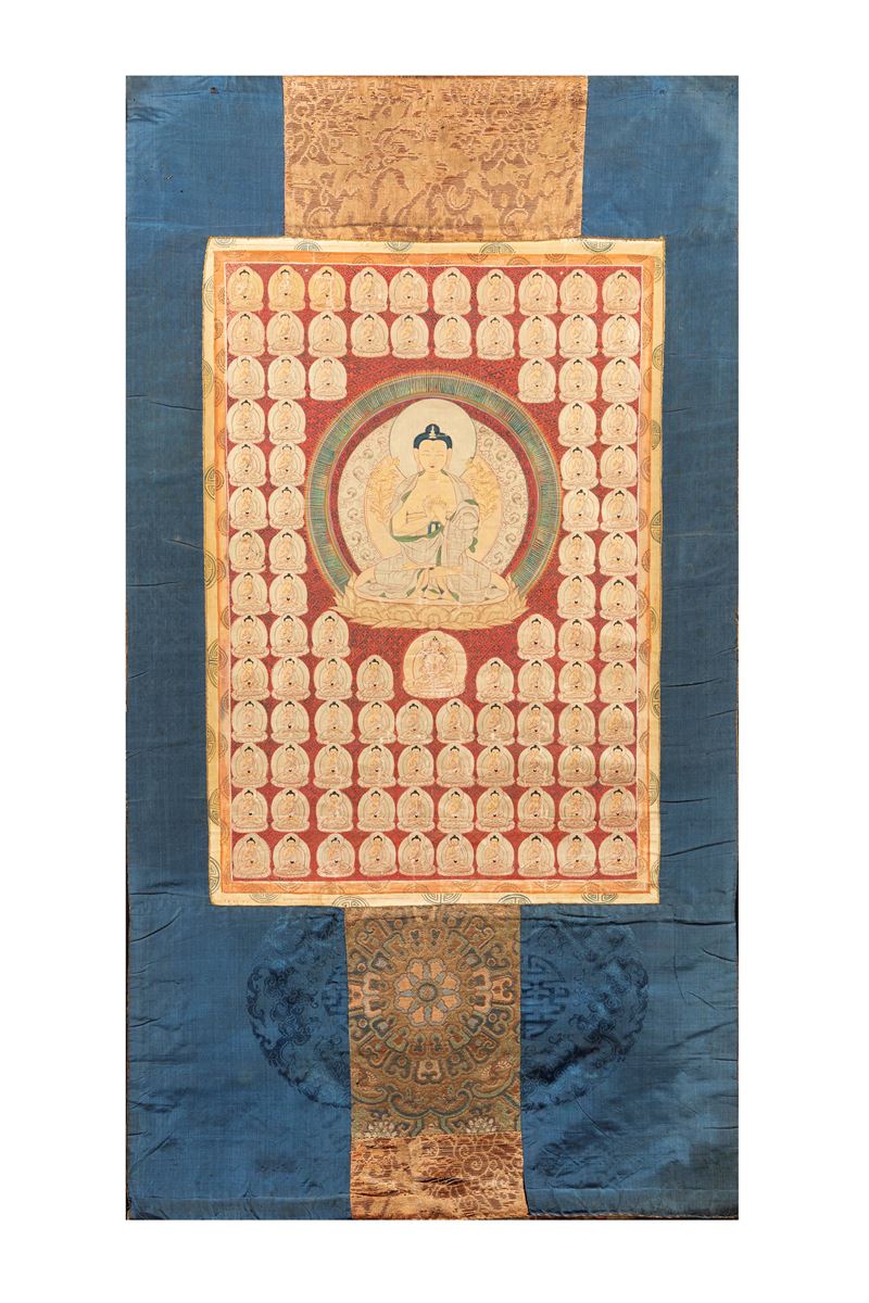 Thangka Dipinto su Seta