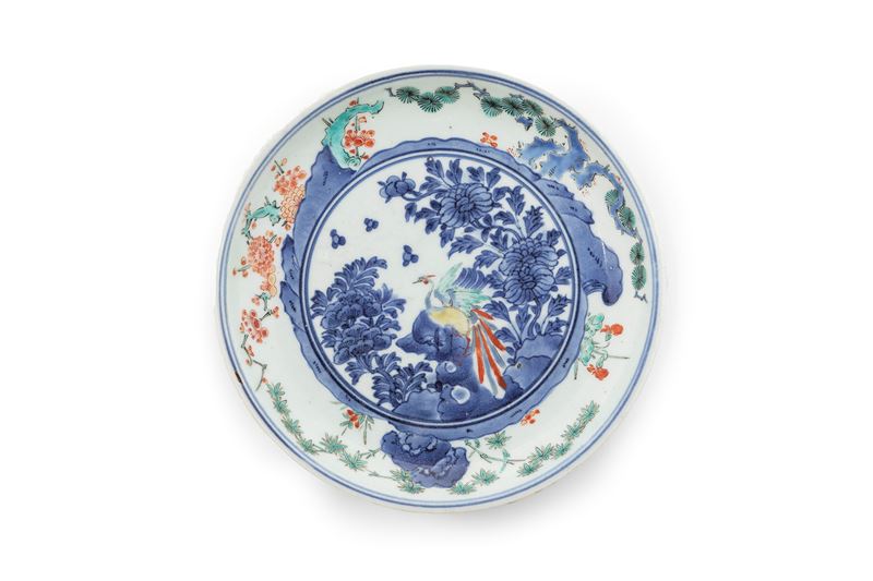 Piatto in Porcellana Arita in Stile Kakiemon