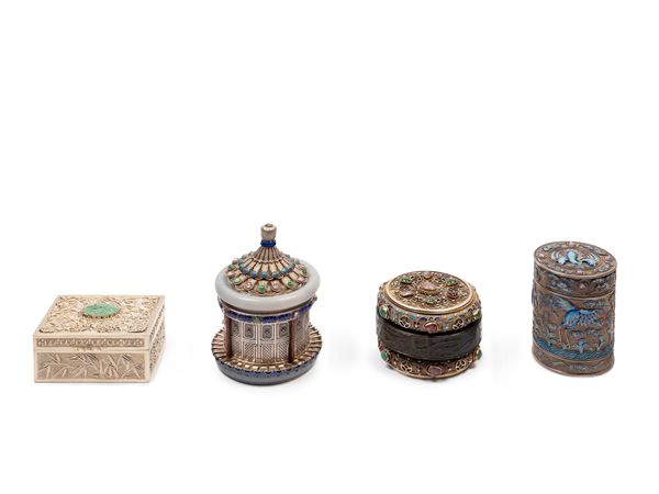 FOUR SILVER BOXES