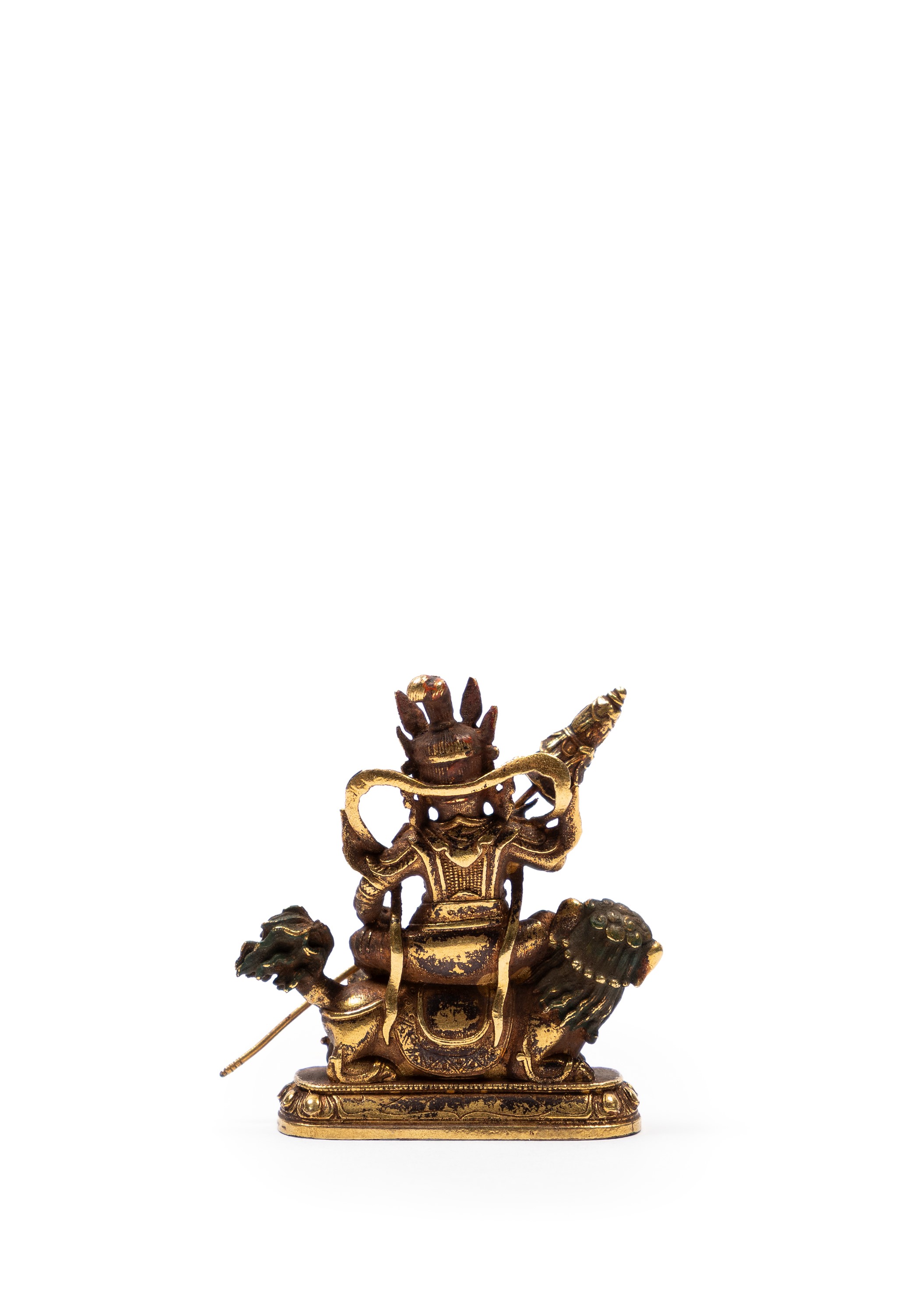 Rara Piccola Figura in Bronzo Dorato