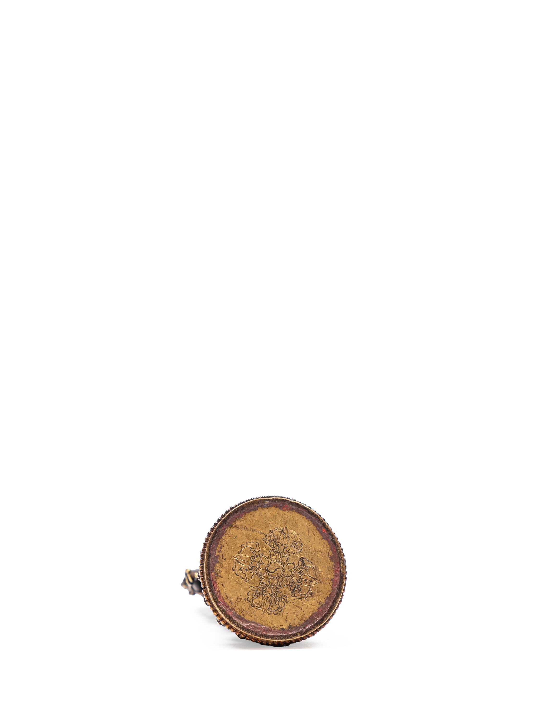 Rara Piccola Figura in Bronzo Dorato